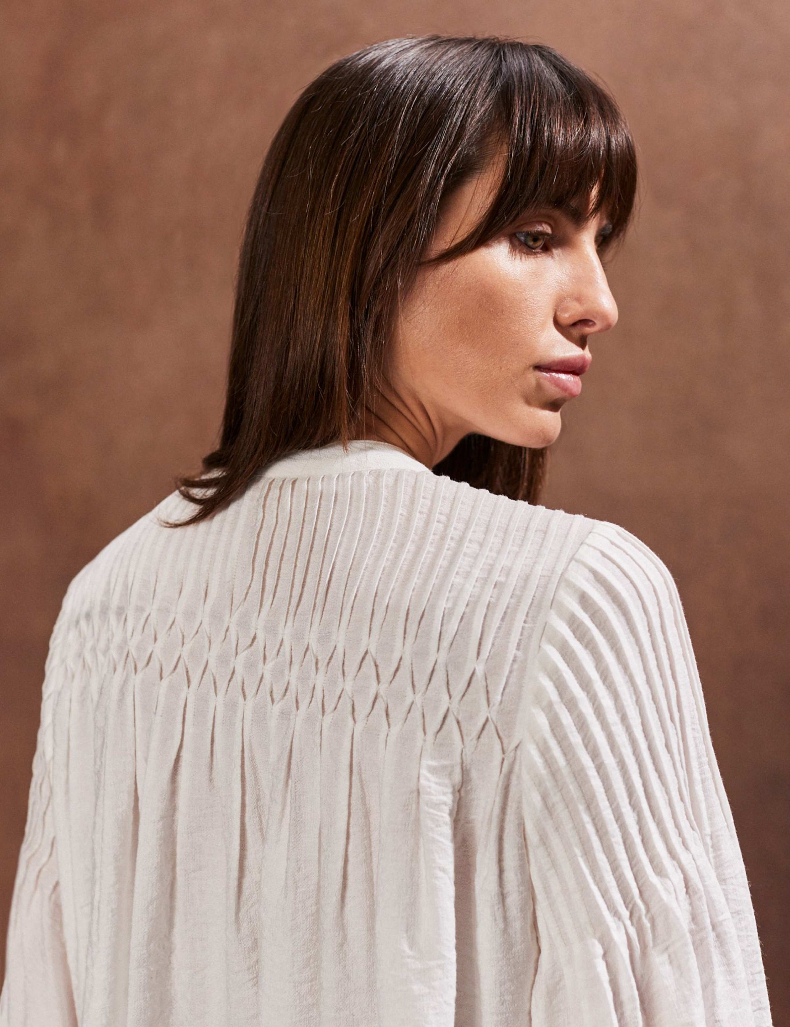 Smocked Button Through Blouse 4 of 4