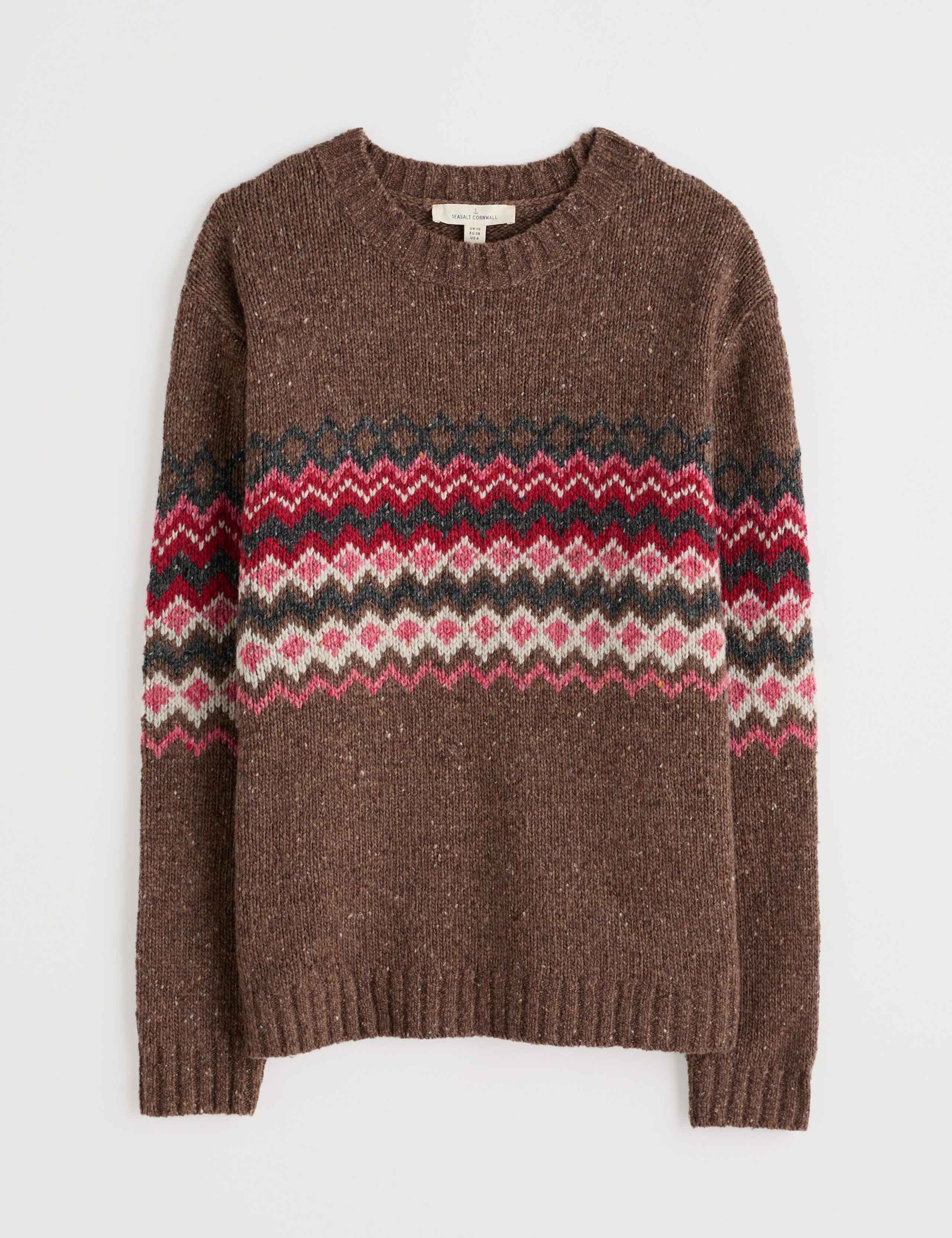 Merino Wool Rich Fair Isle Crew Neck Jumper 2 of 5