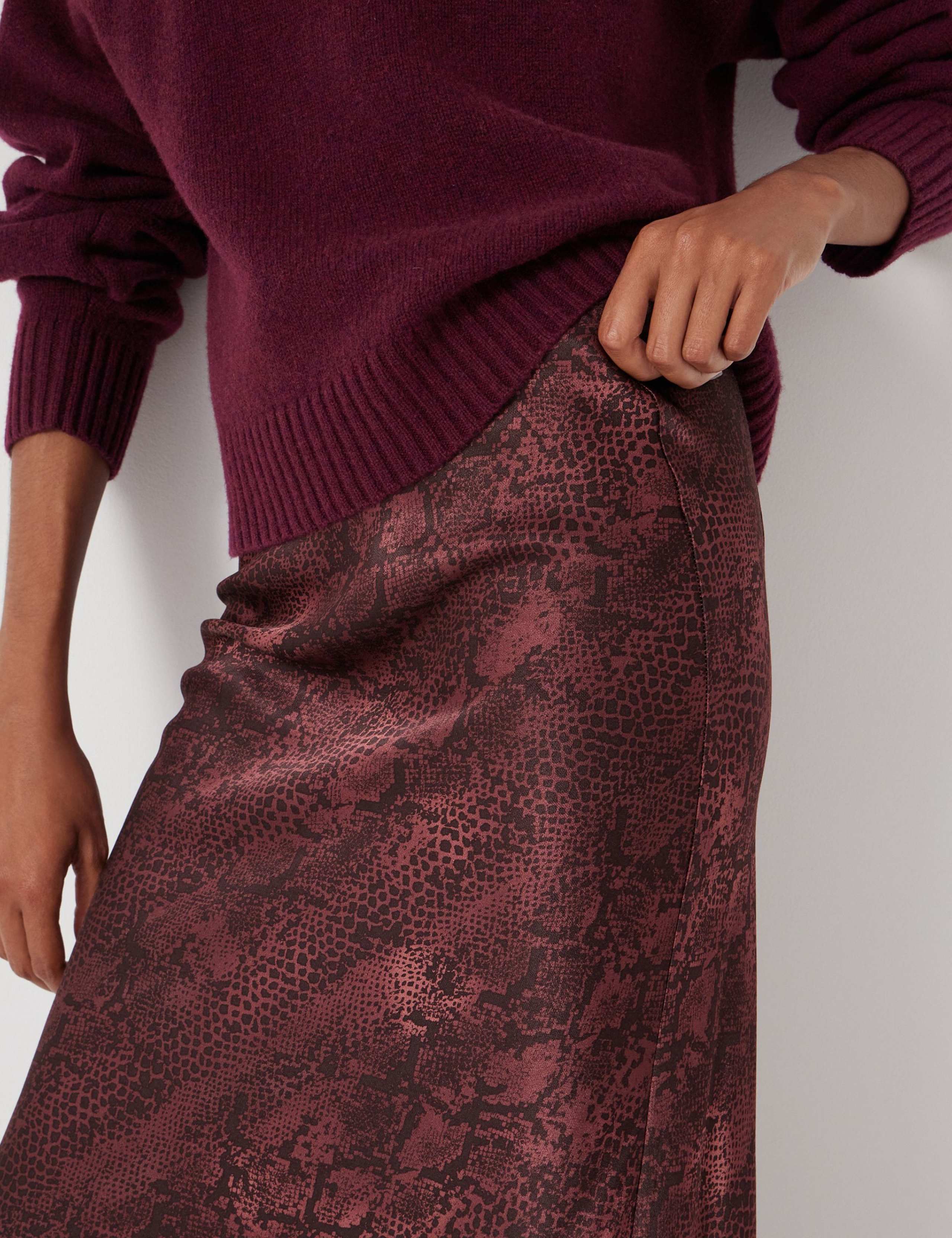 Animal Print Midi Slip Skirt 5 of 5