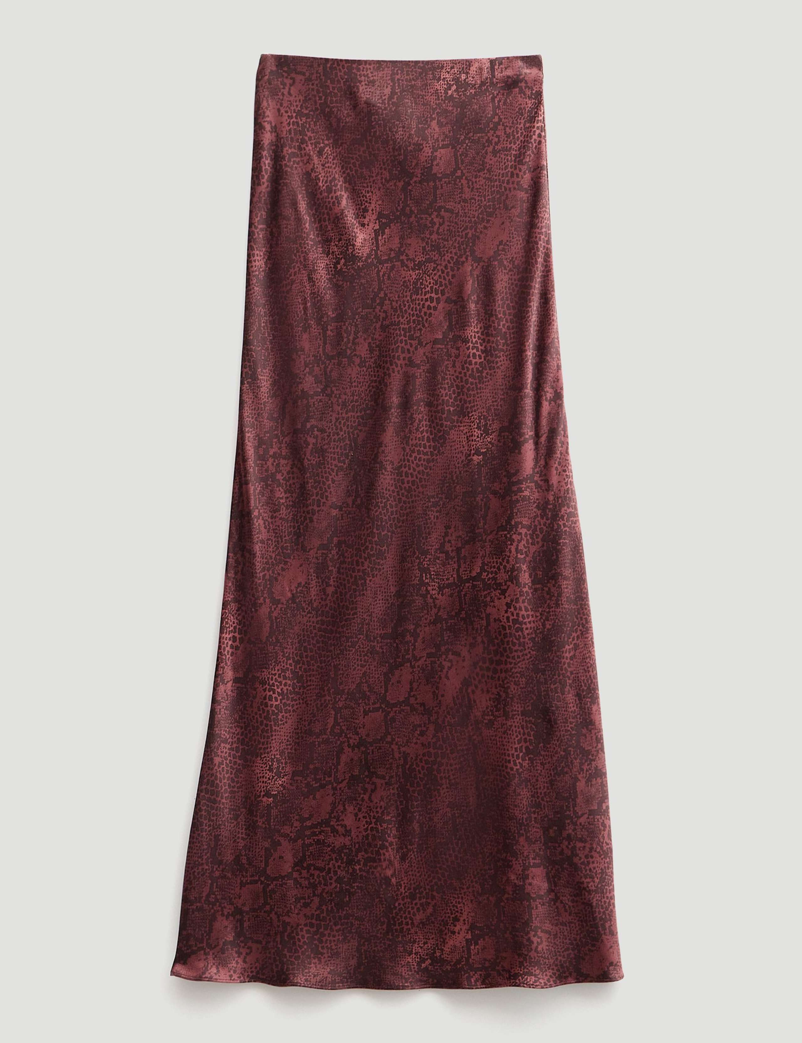 Animal Print Midi Slip Skirt 2 of 5