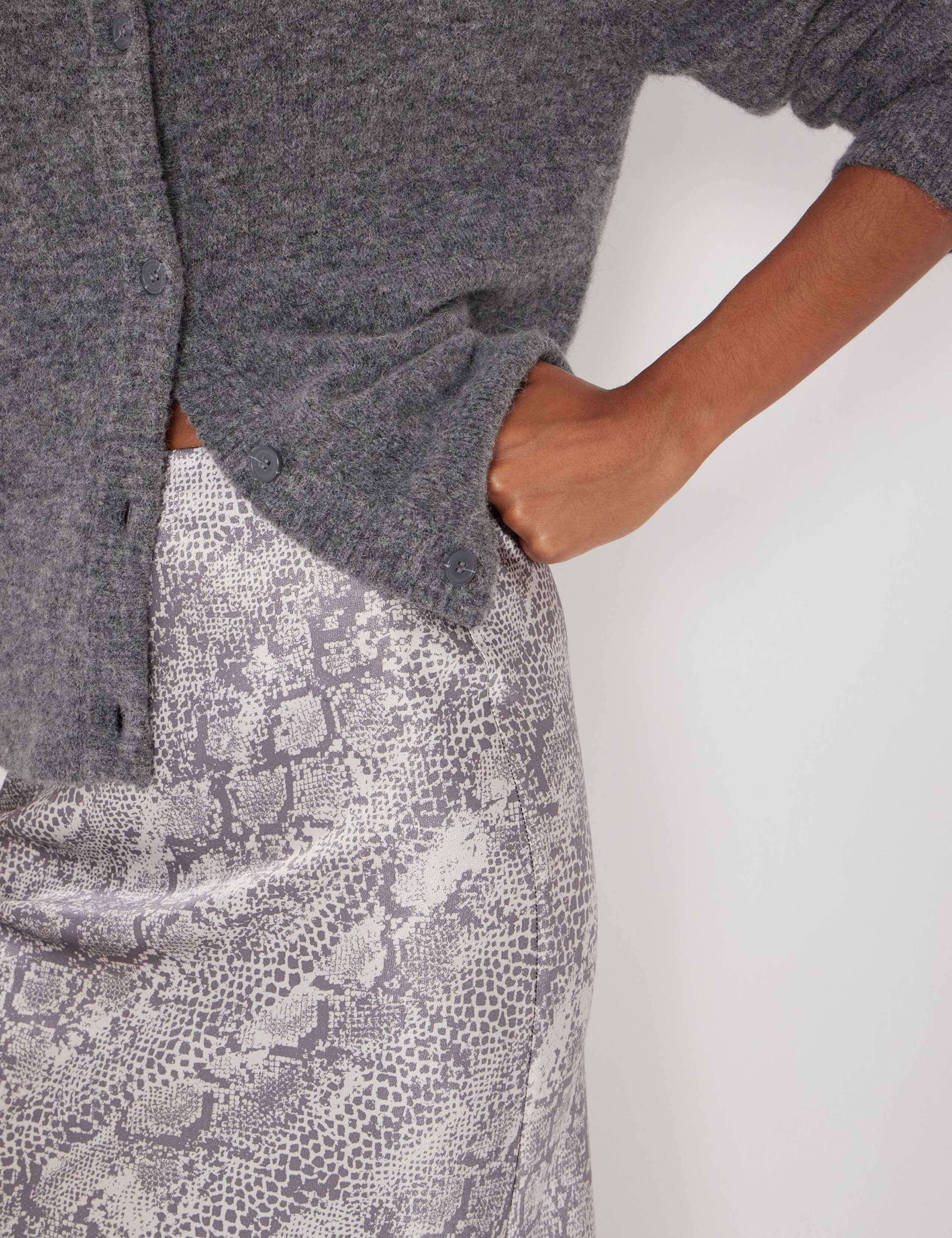 Animal Print Midi Slip Skirt 5 of 5