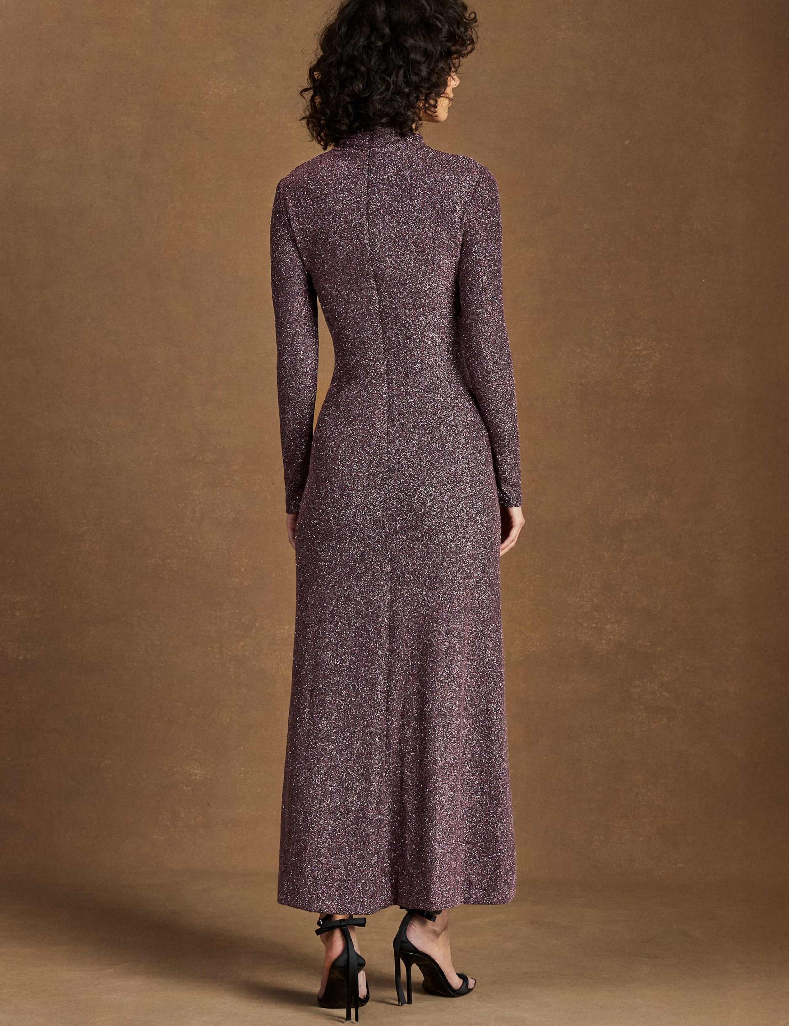 Sparkly Cut Out Detail Midaxi Column Dress 5 of 5