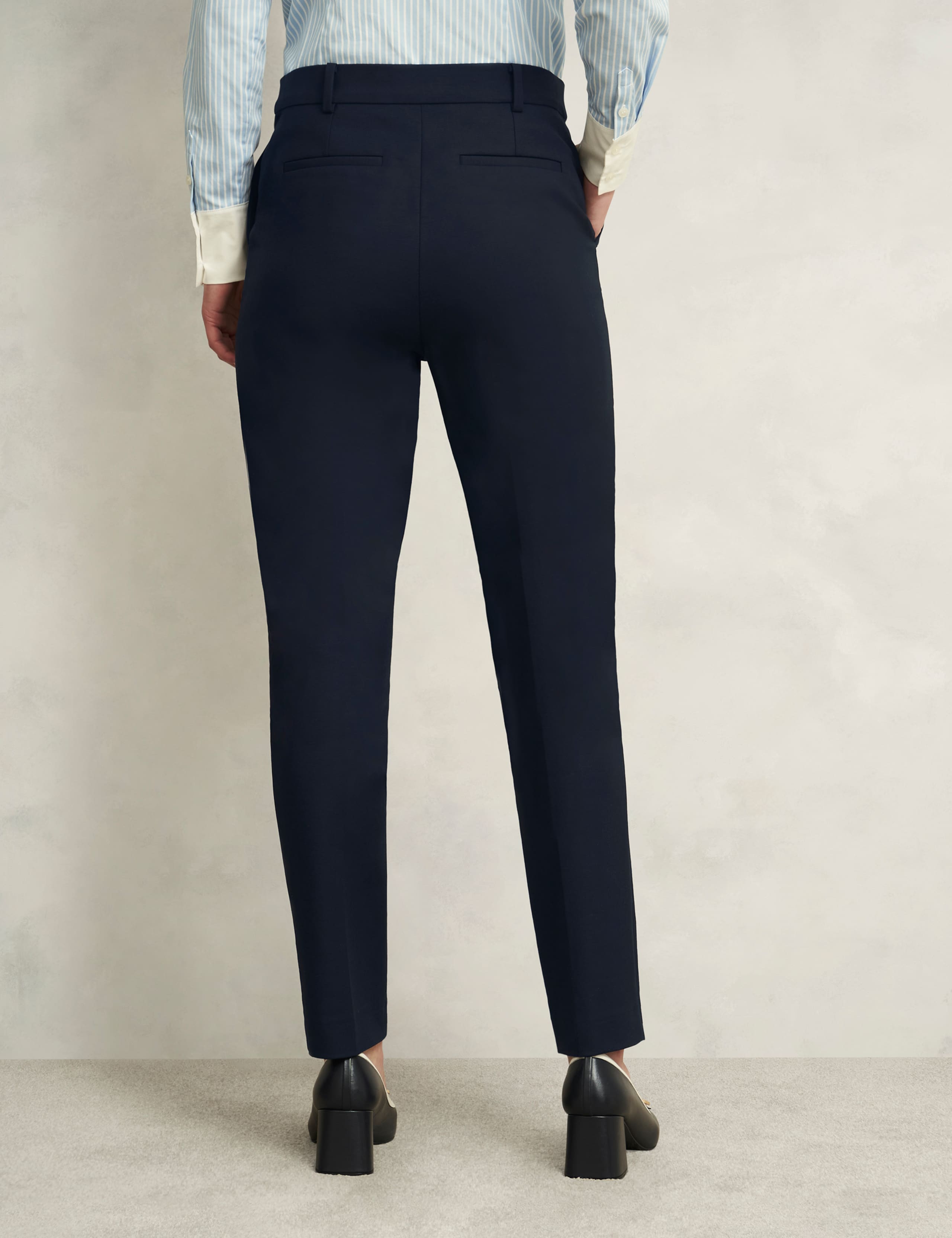Cotton Blend Tapered Trousers 7 of 7