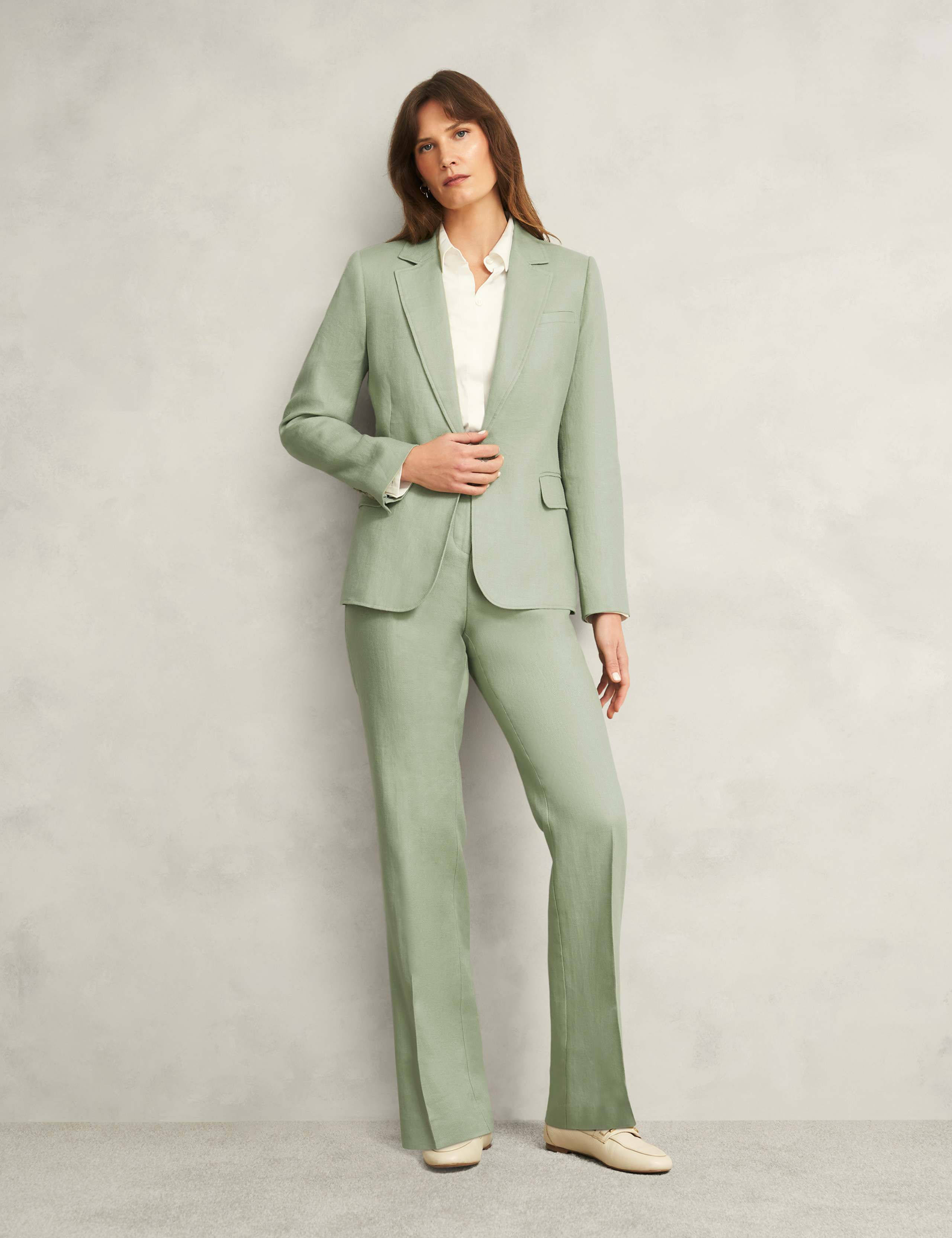 Marietta Pure Linen Wide Leg Trousers 4 of 8