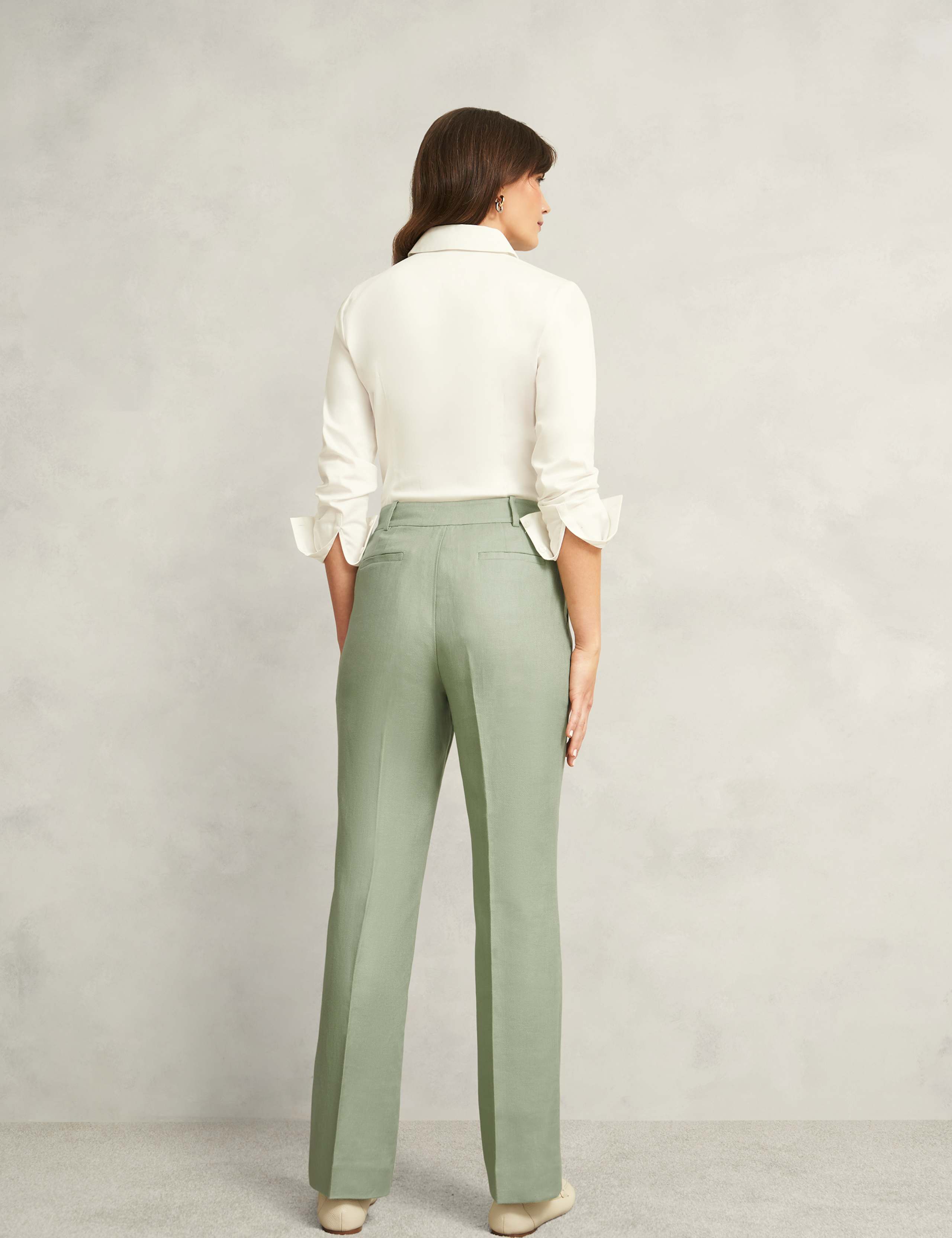 Marietta Pure Linen Wide Leg Trousers 6 of 8
