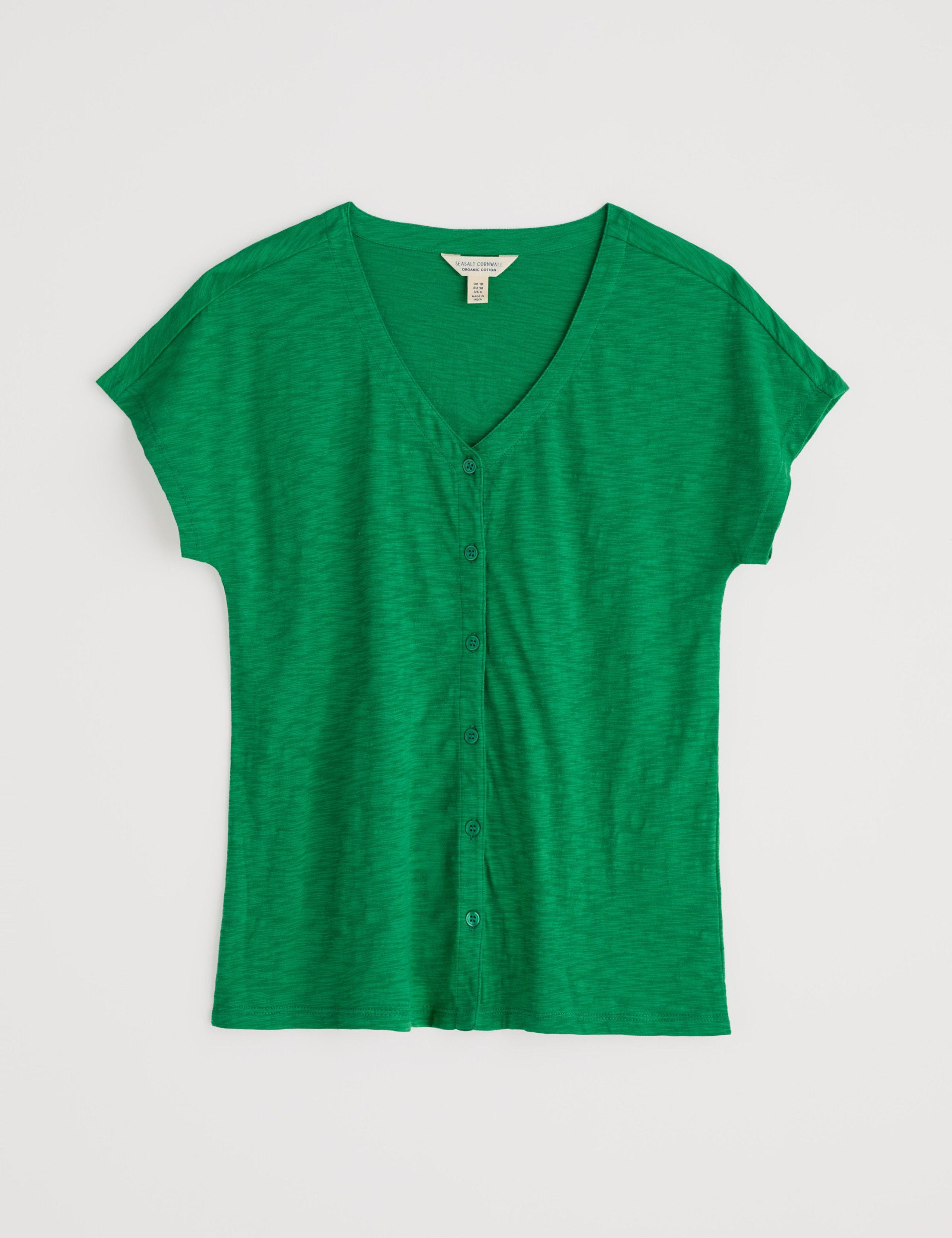 Pure Cotton Jersey V-Neck Top 2 of 4