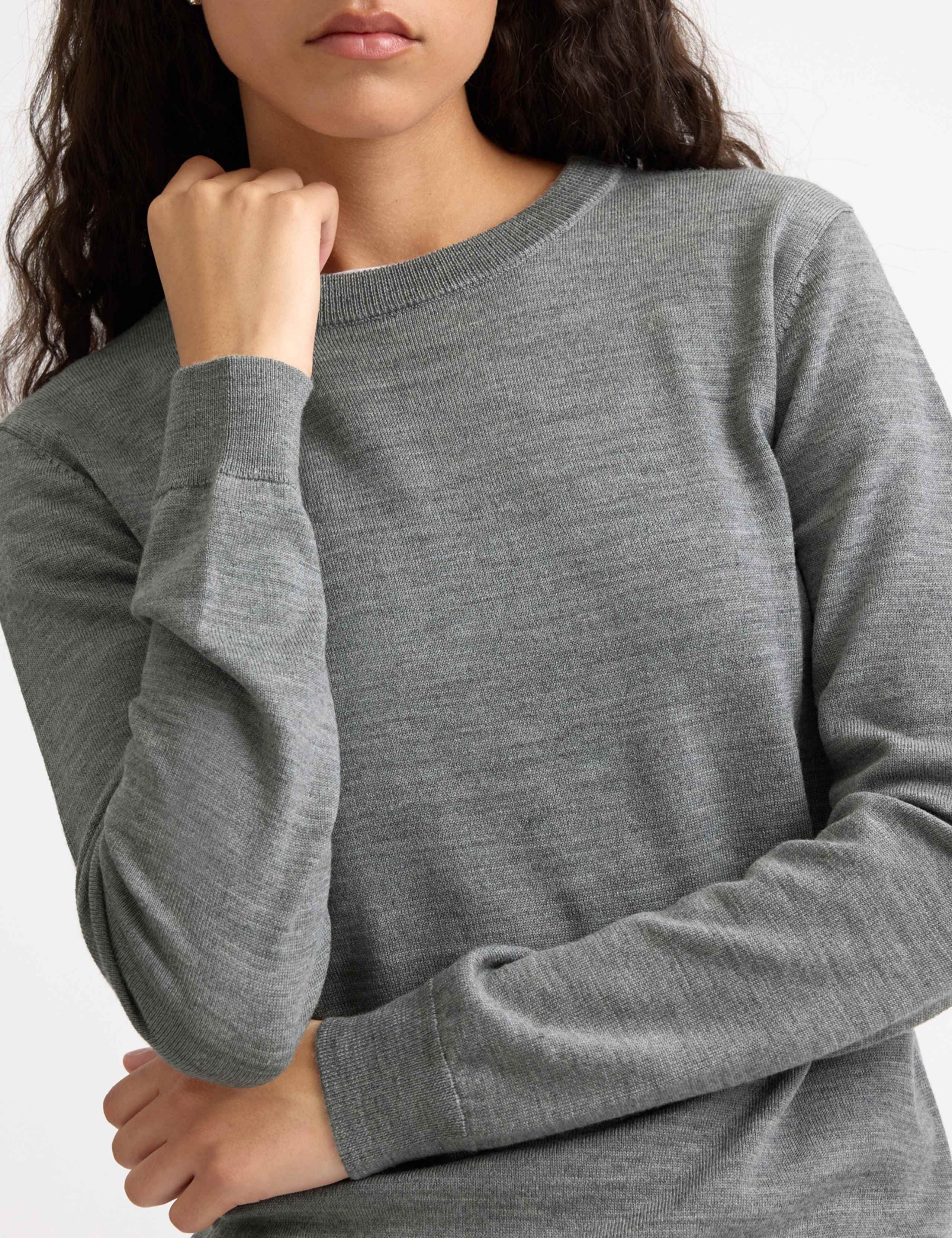 Pure Merino Wool Crew Neck Jumper 4 of 5