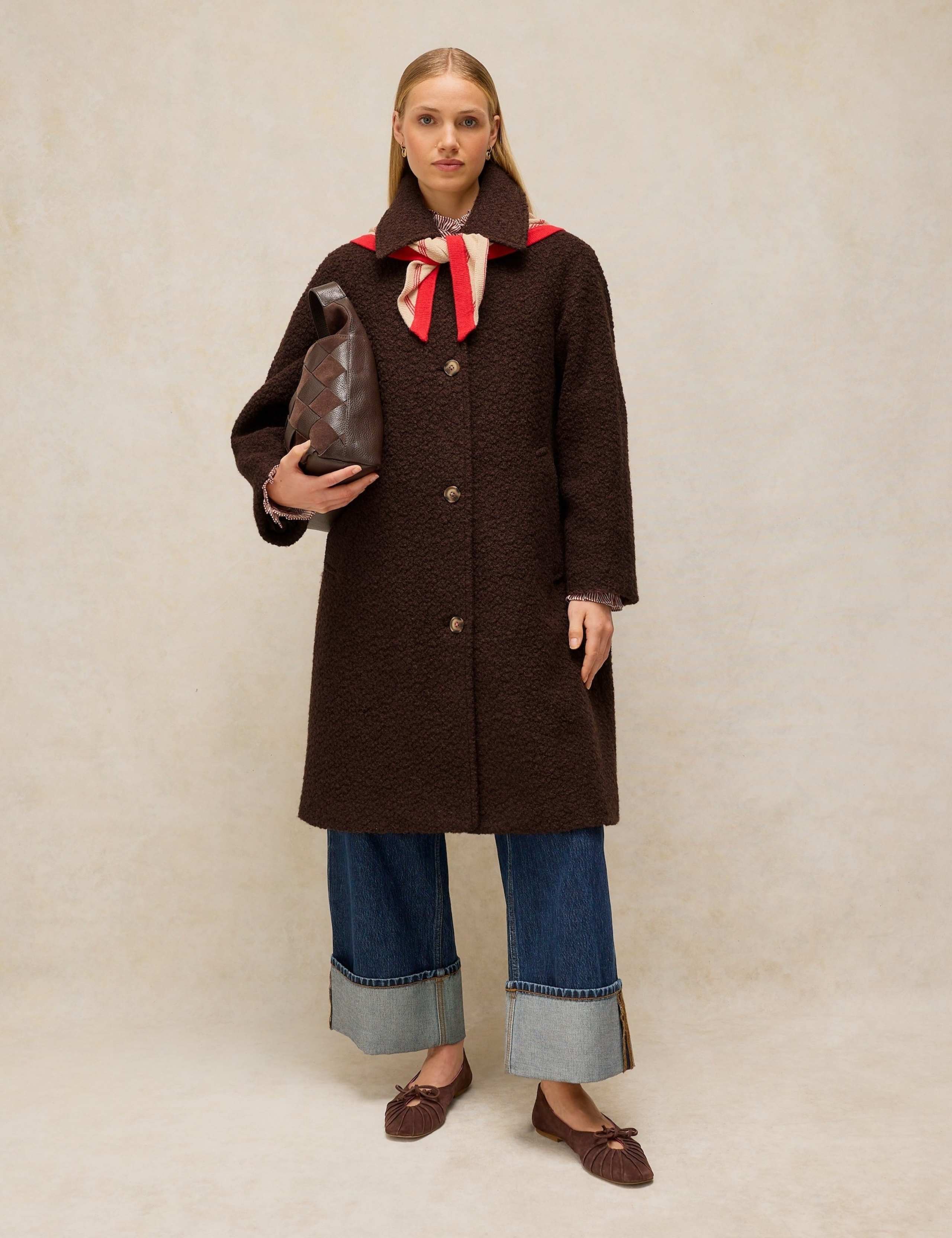Wool Rich Bouclé Coat 1 of 6