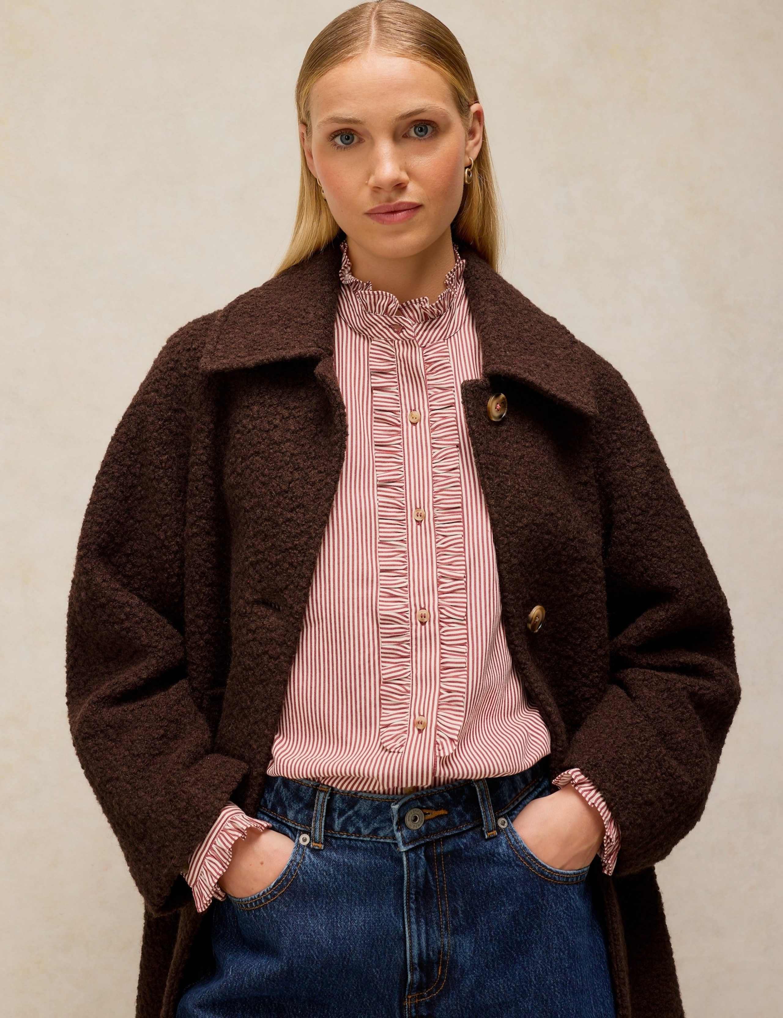 Wool Rich Bouclé Coat 4 of 6