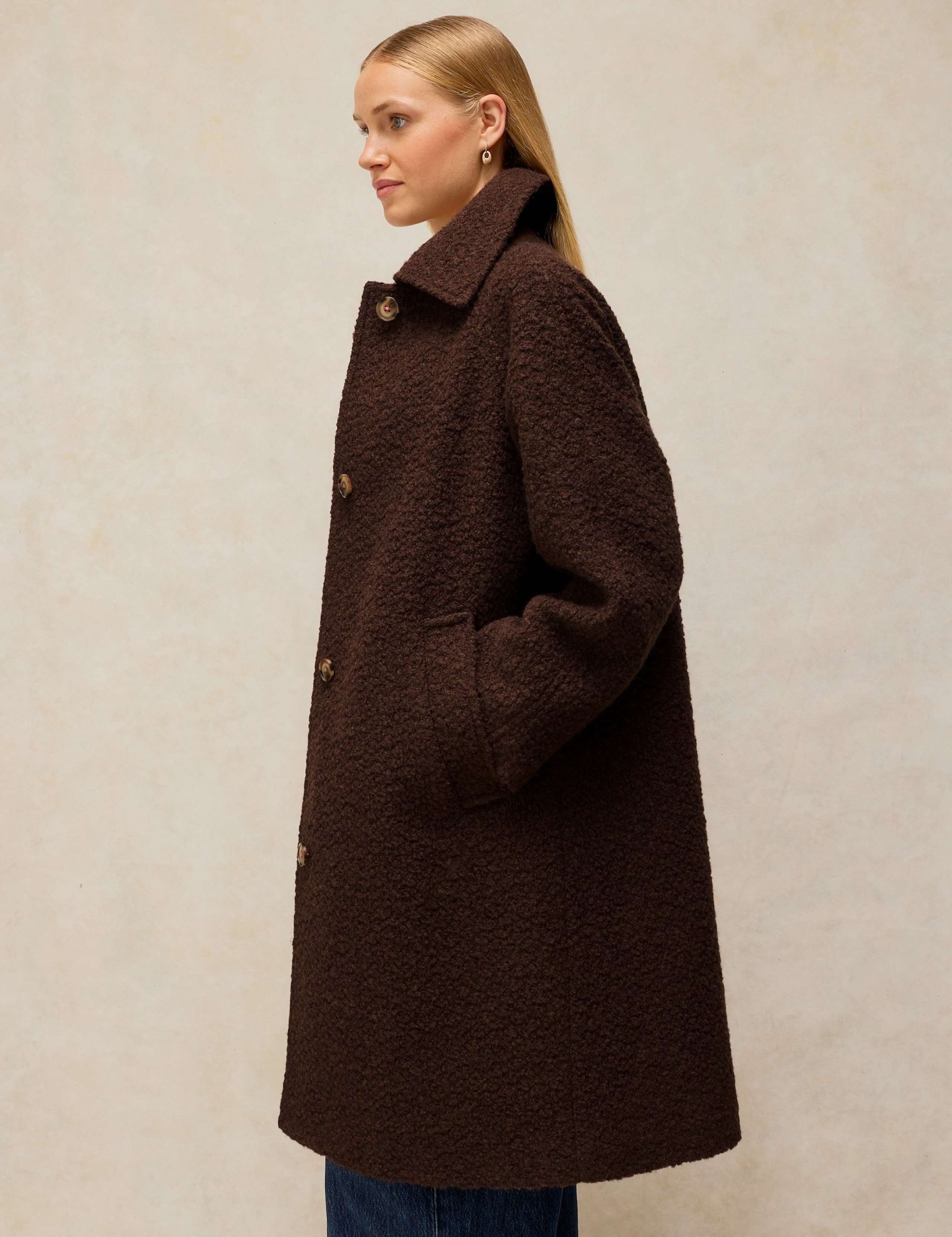 Wool Rich Bouclé Coat 5 of 6
