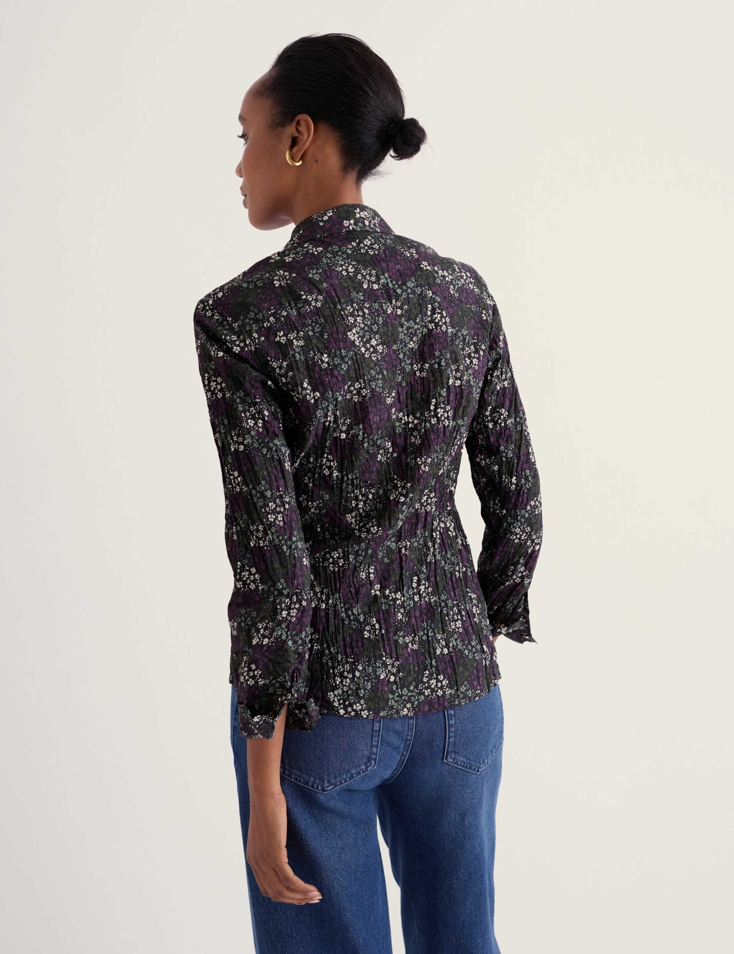 Pure Cotton Floral Collared Long Sleeve Regular Fit Shirt 3 of 6