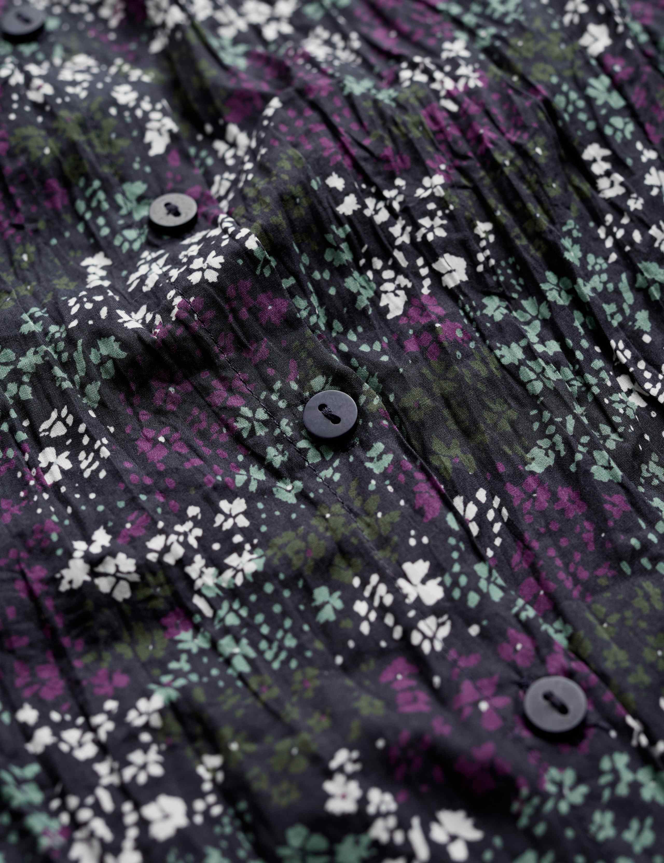 Pure Cotton Floral Collared Long Sleeve Regular Fit Shirt 6 of 6