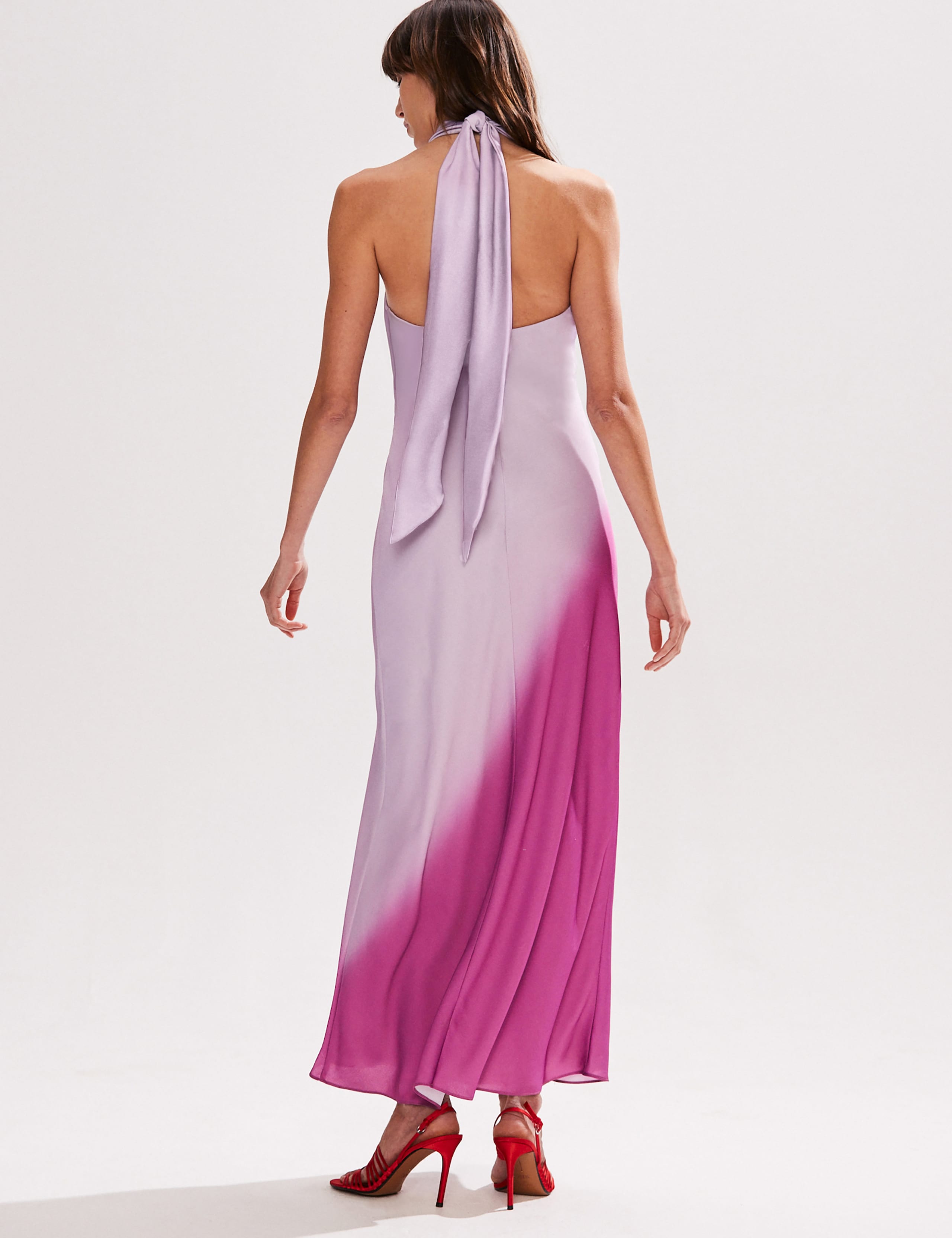Floral Halter Neck Maxi Column Dress 3 of 4