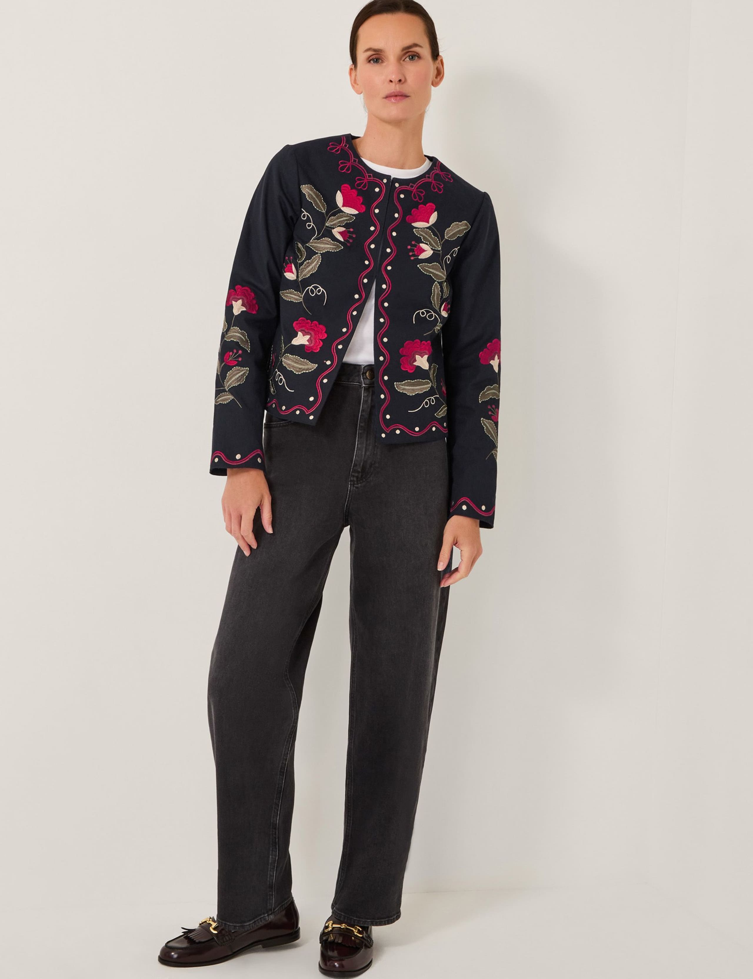 Pure Cotton Embroidered Short Jacket 2 of 5