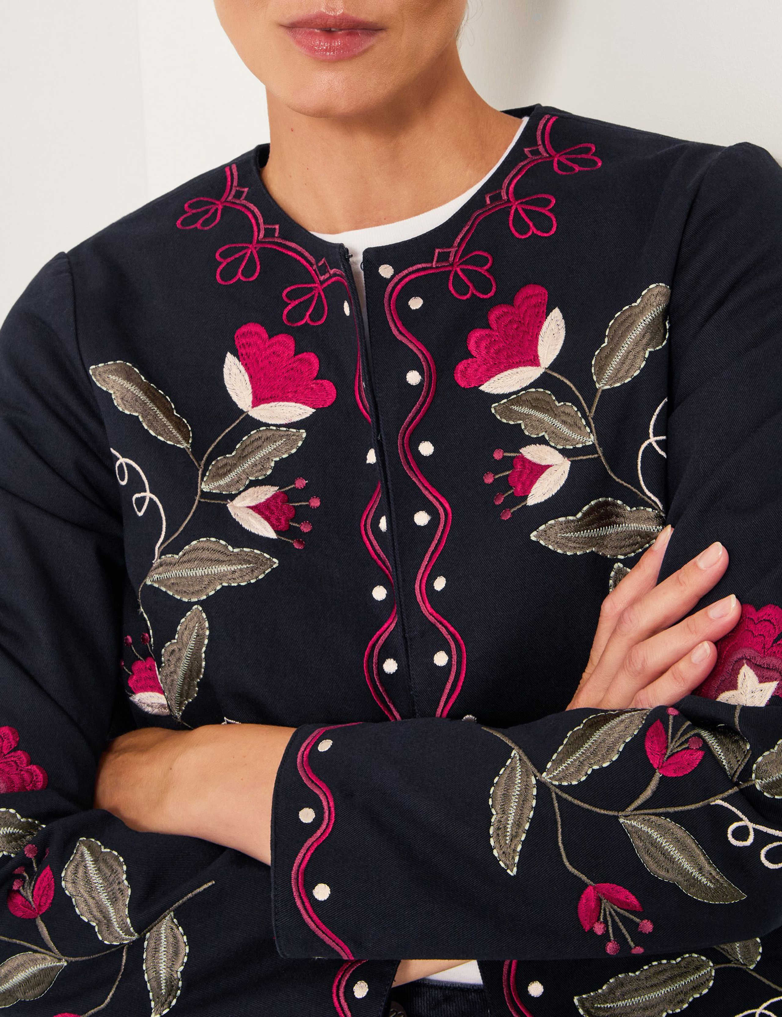 Pure Cotton Embroidered Short Jacket 3 of 5