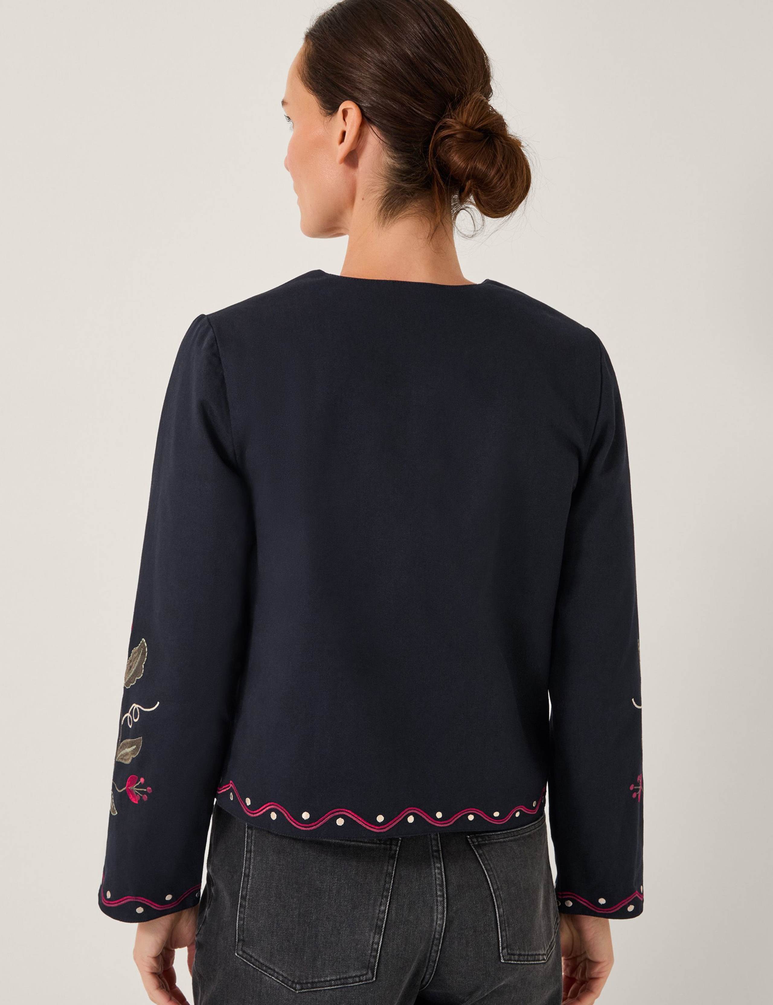 Pure Cotton Embroidered Short Jacket 4 of 5
