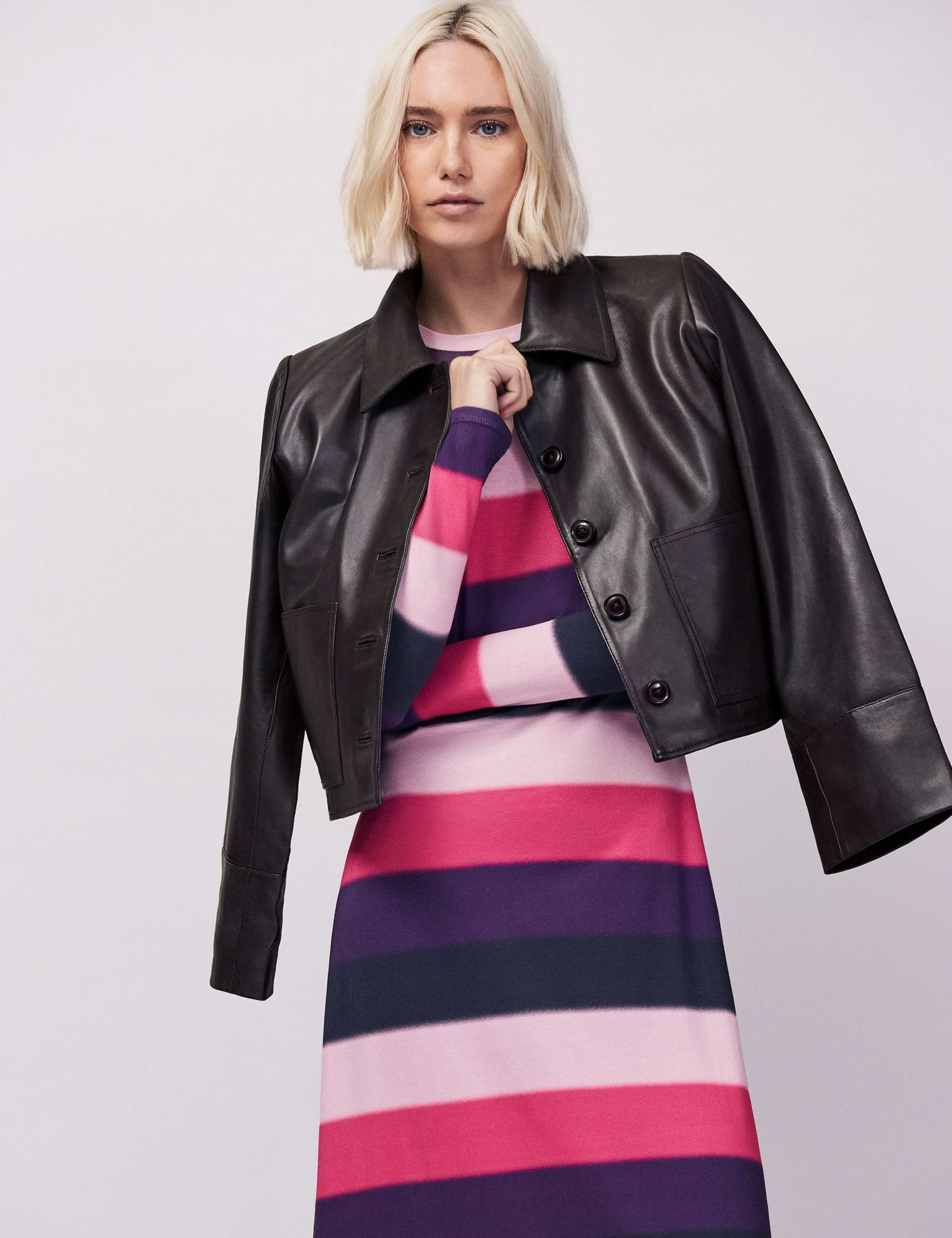 Jersey Striped Midaxi Column Dress 3 of 4