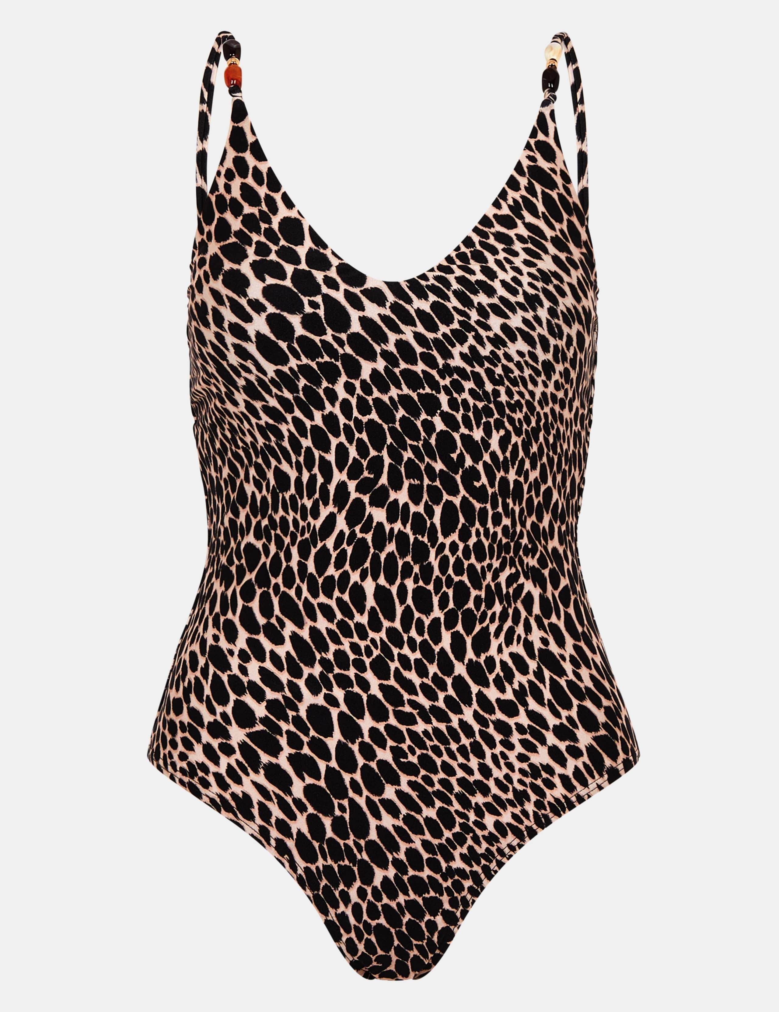 Animal Print Padded V-Neck Swimsuit 2 of 5