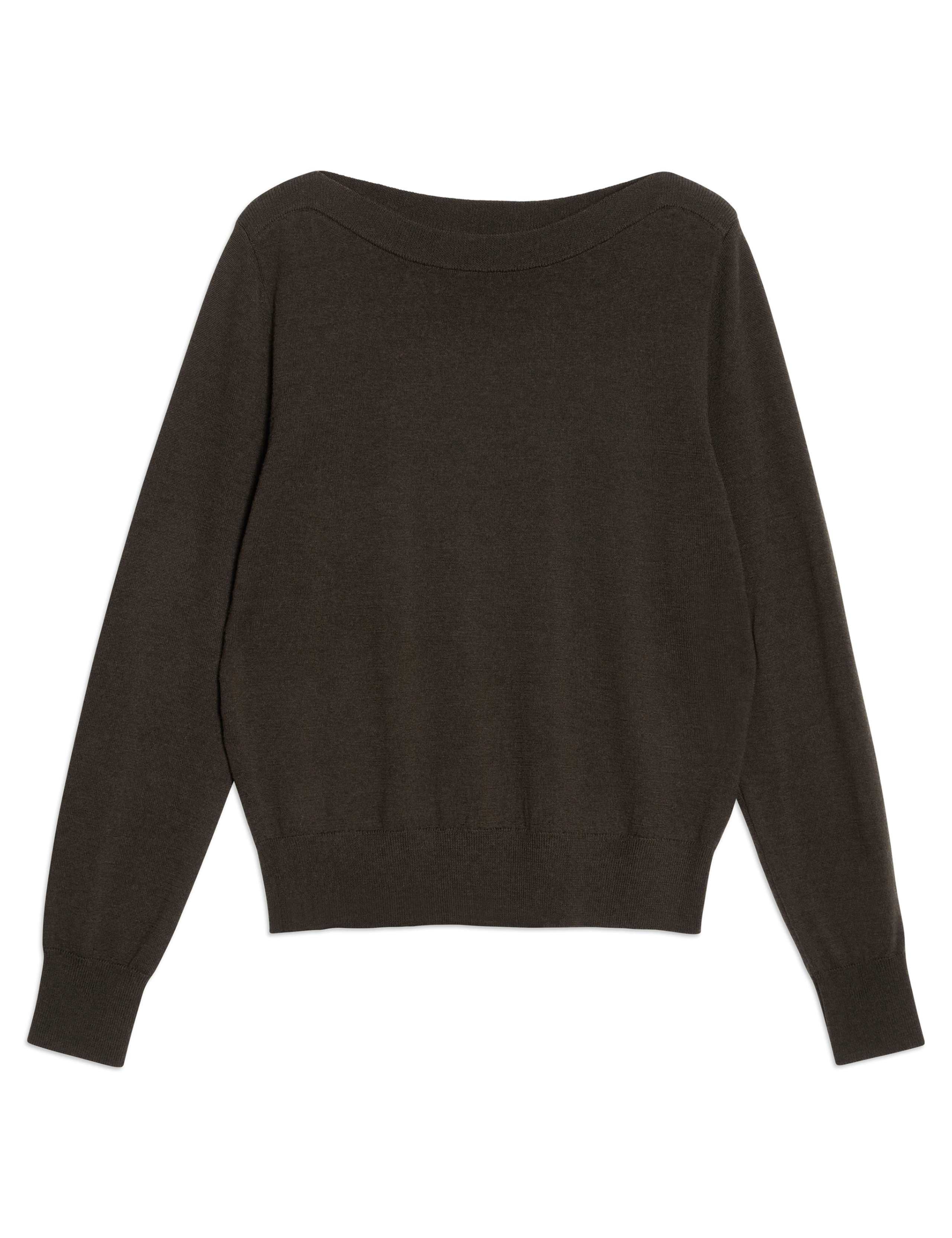Pure Merino Wool Slash Neck Jumper 2 of 5