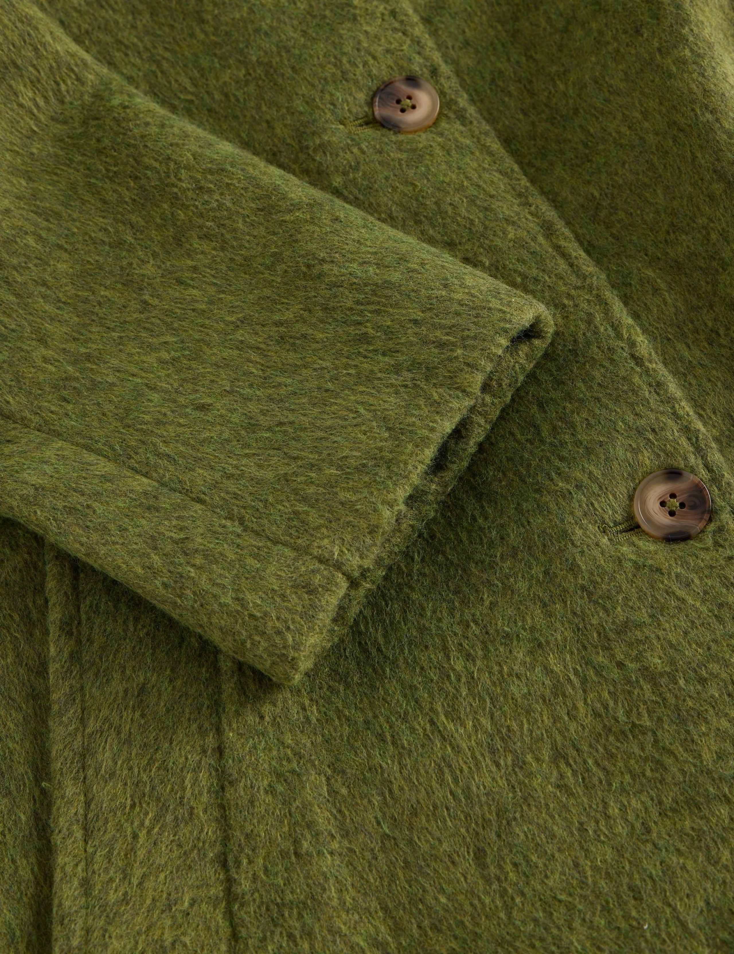 Wool Blend Textured Collared Coat 7 of 7
