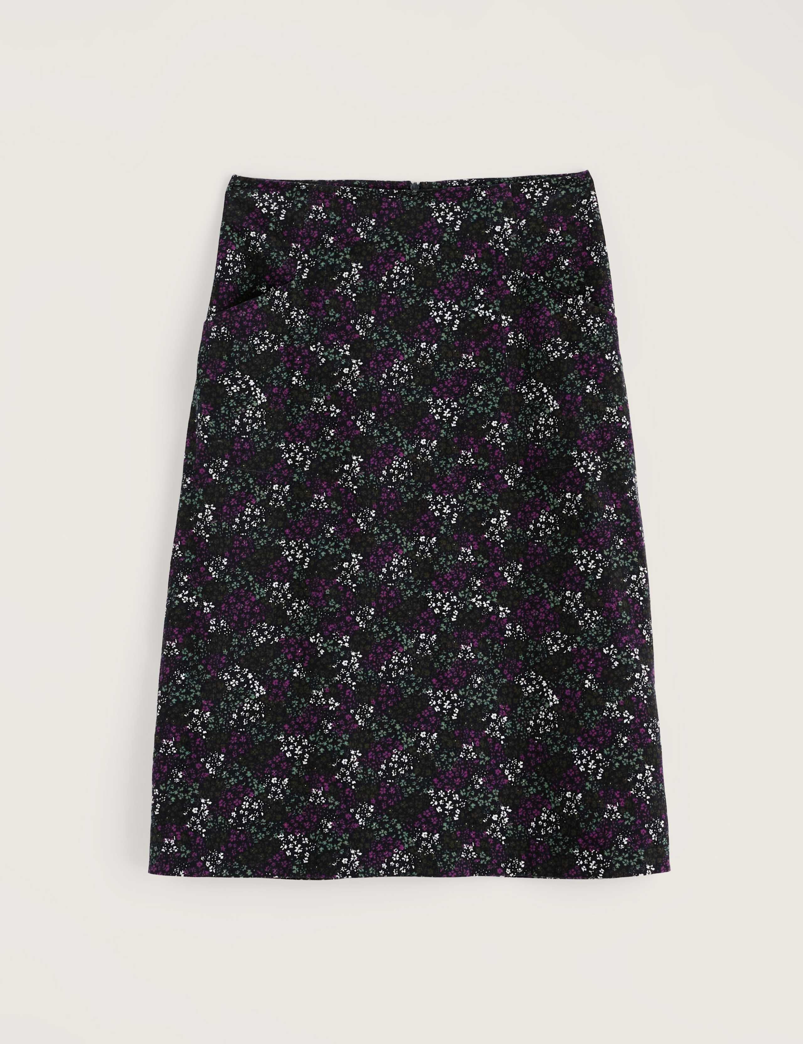 Pure Cotton Floral A-Line Midi Skirt 2 of 5