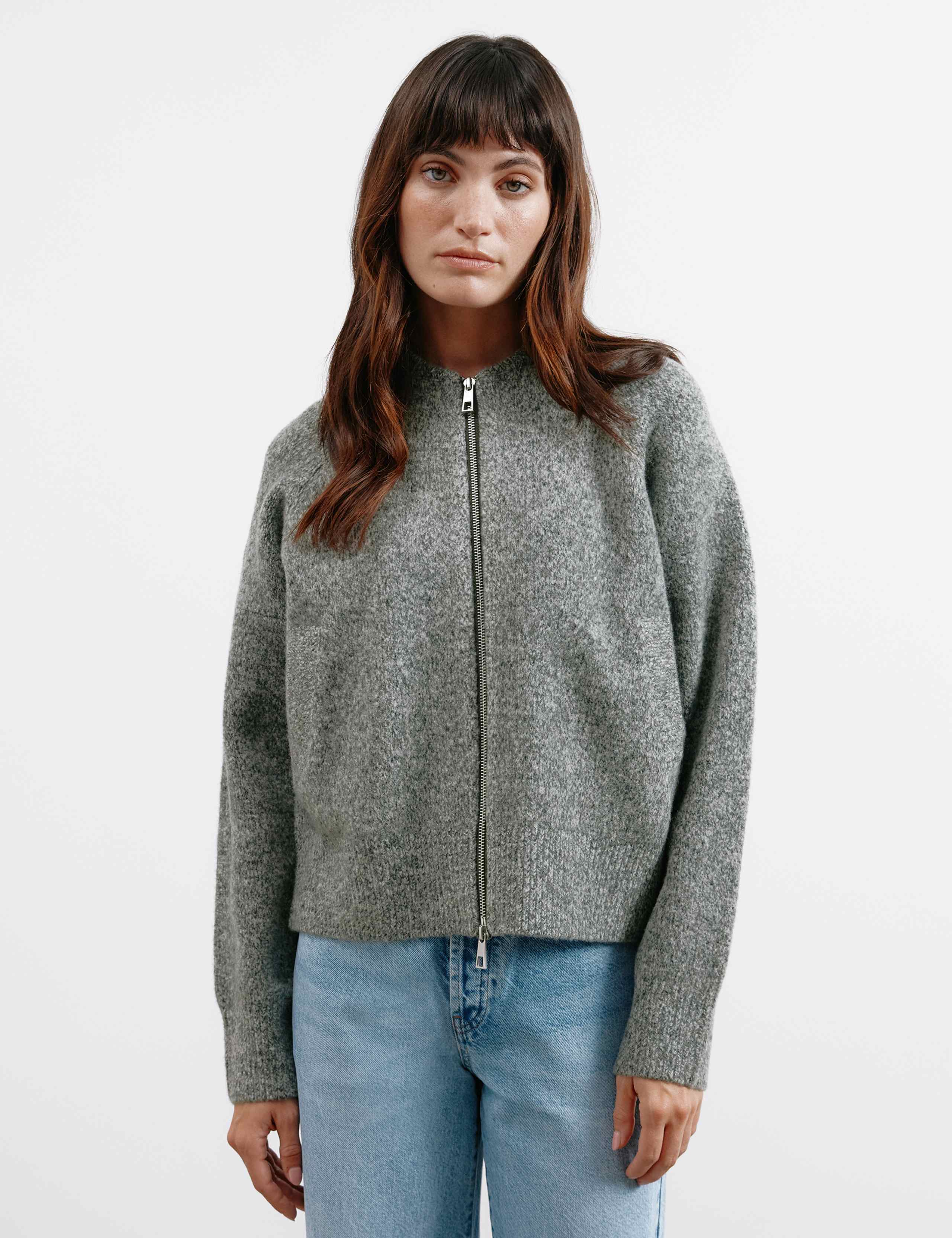 Knitted Bomber Jacket with Wool 1 of 5