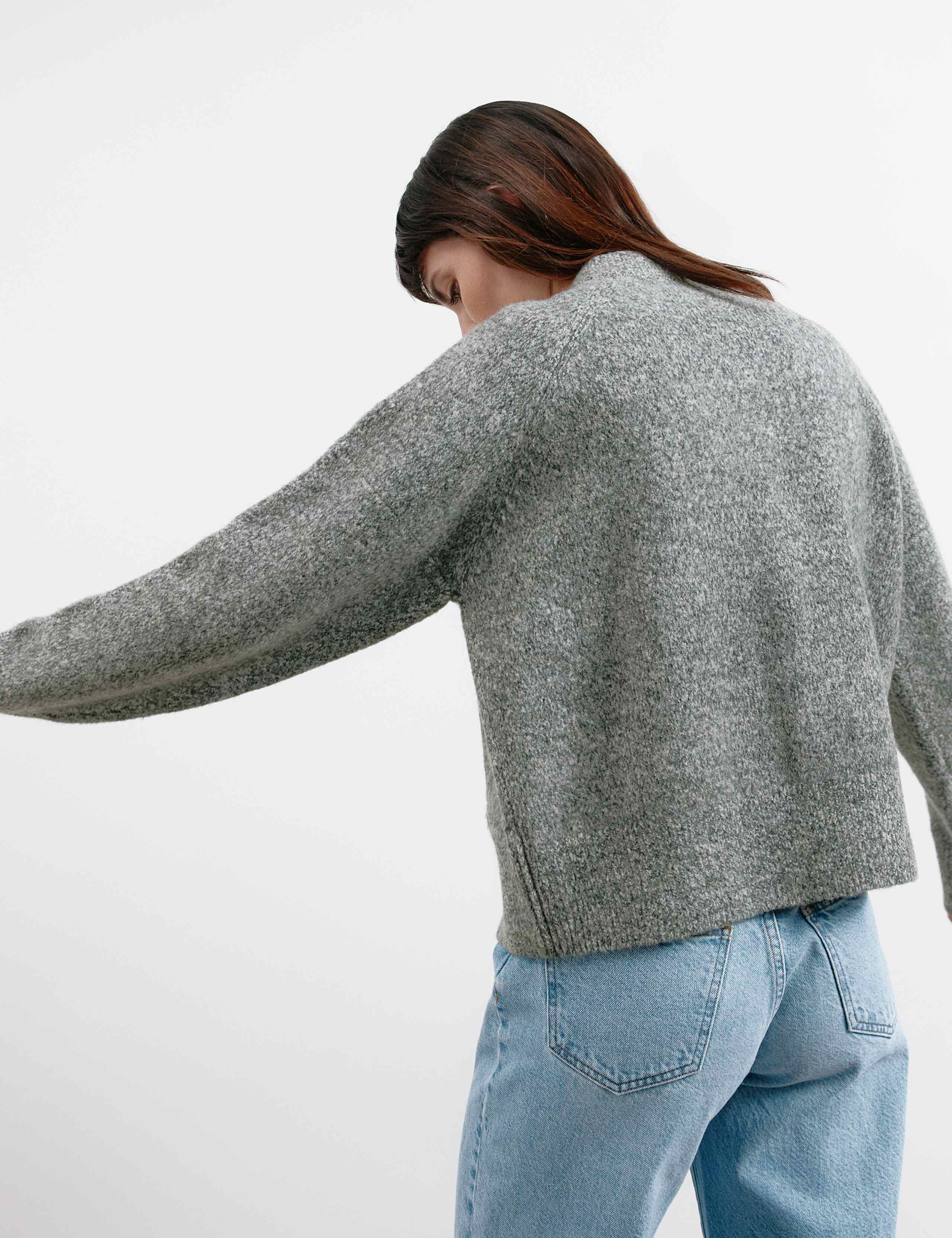Knitted Bomber Jacket with Wool 4 of 5