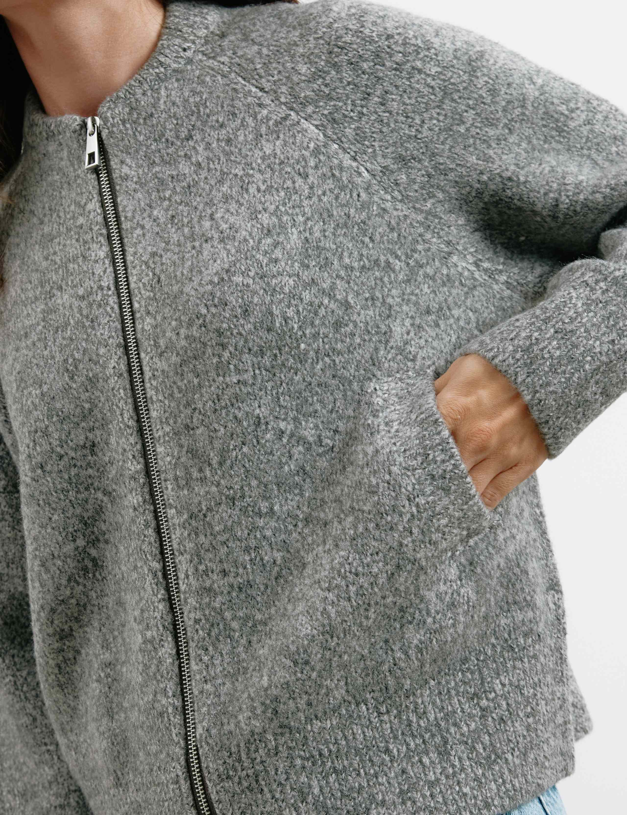 Knitted Bomber Jacket with Wool 5 of 5
