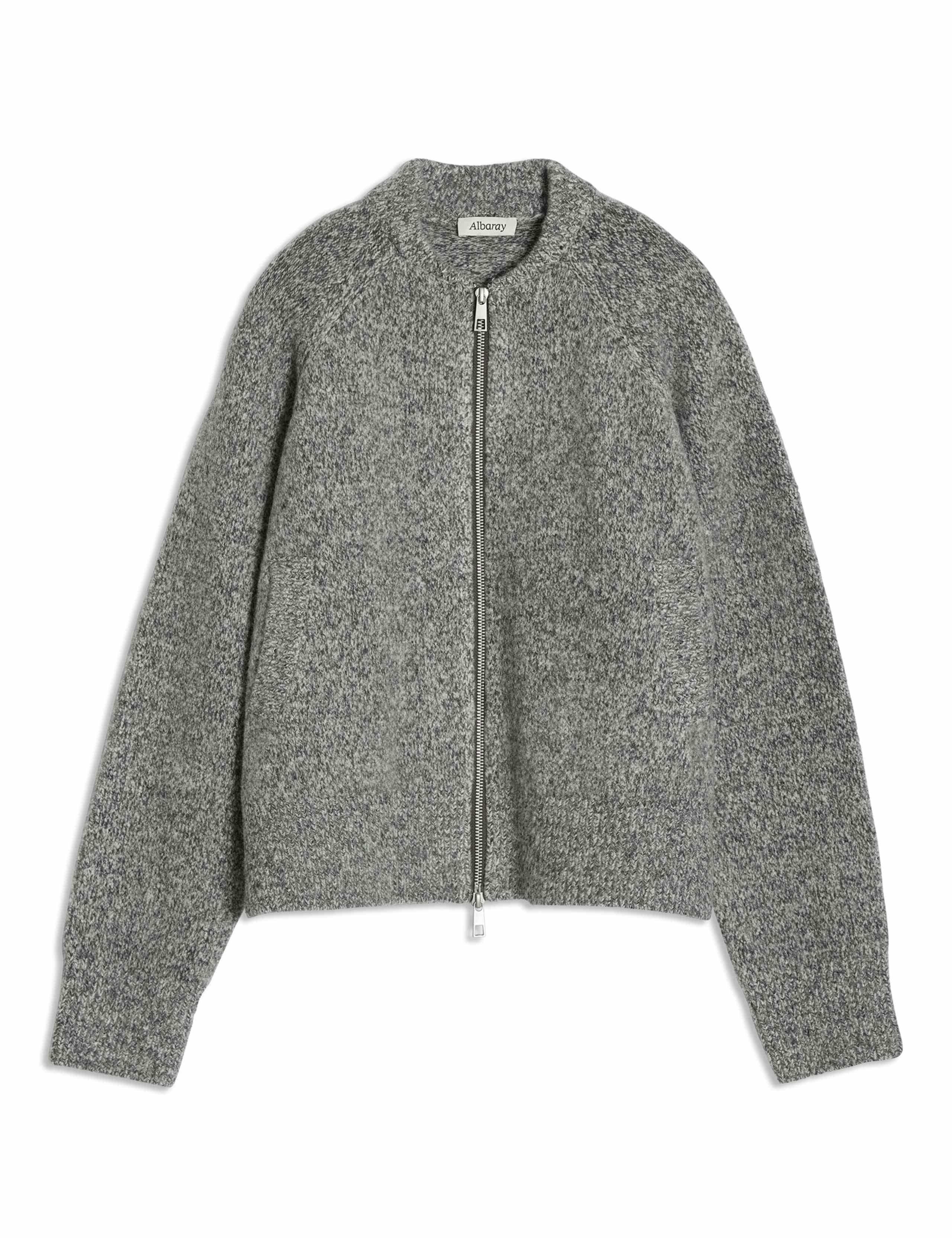 Knitted Bomber Jacket with Wool 2 of 5