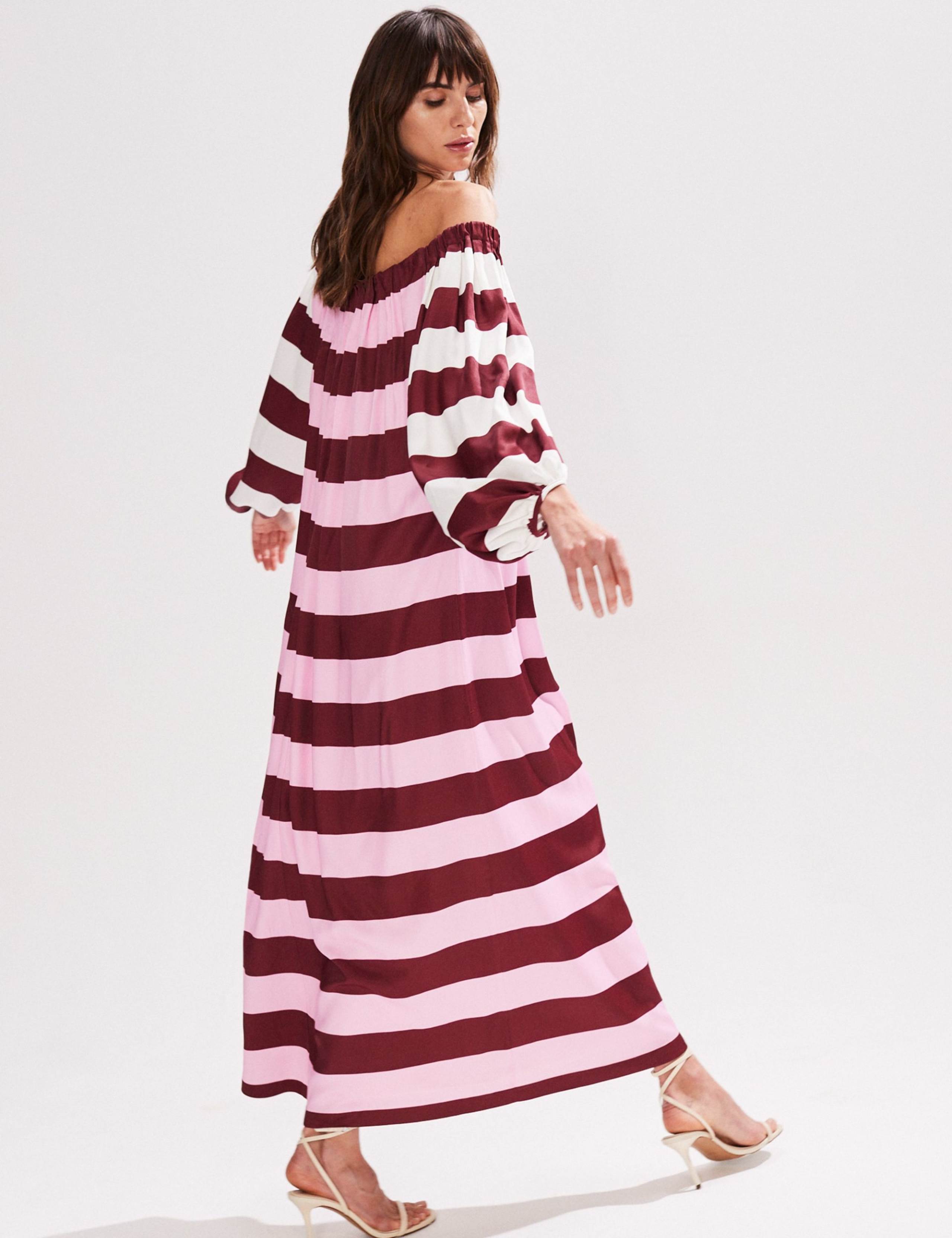 Striped Bandeau Maxi Relaxed Swing Dress 3 of 3