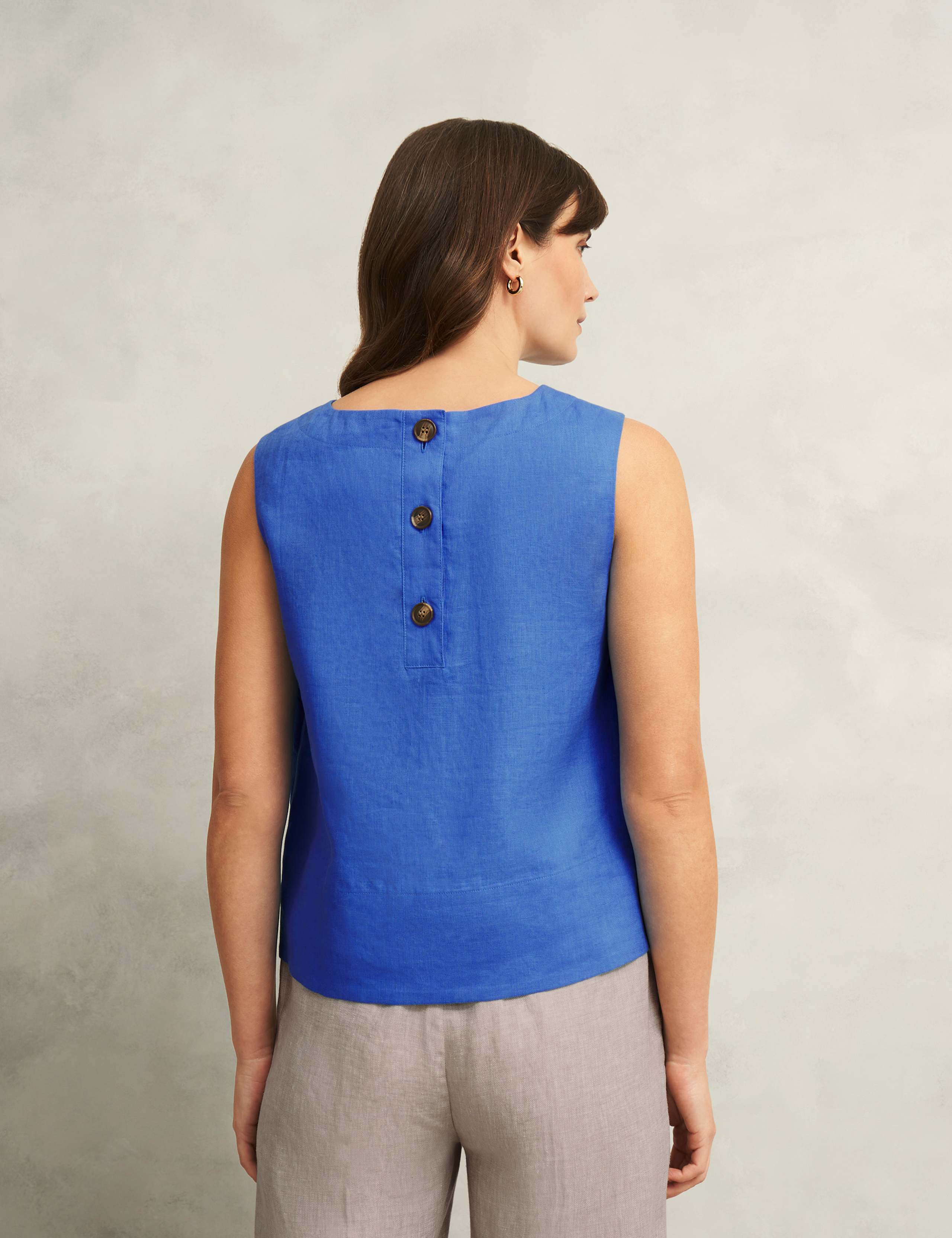 Pure Linen Round Neck Vest Top 6 of 8