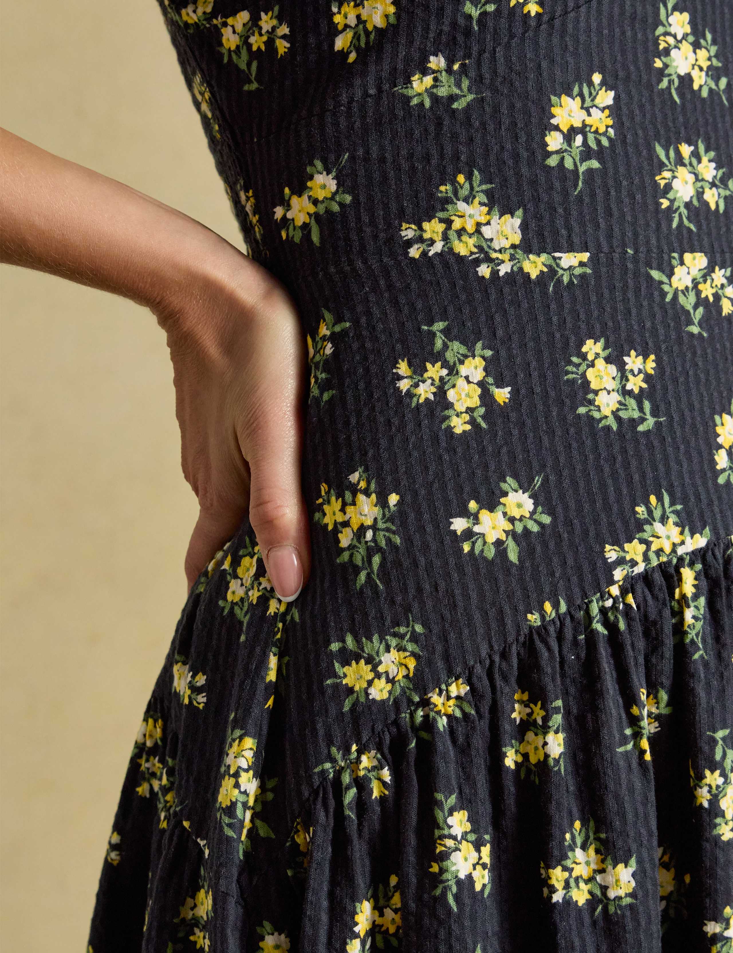 Pure Cotton Floral Square Neck Midi Dress 6 of 6