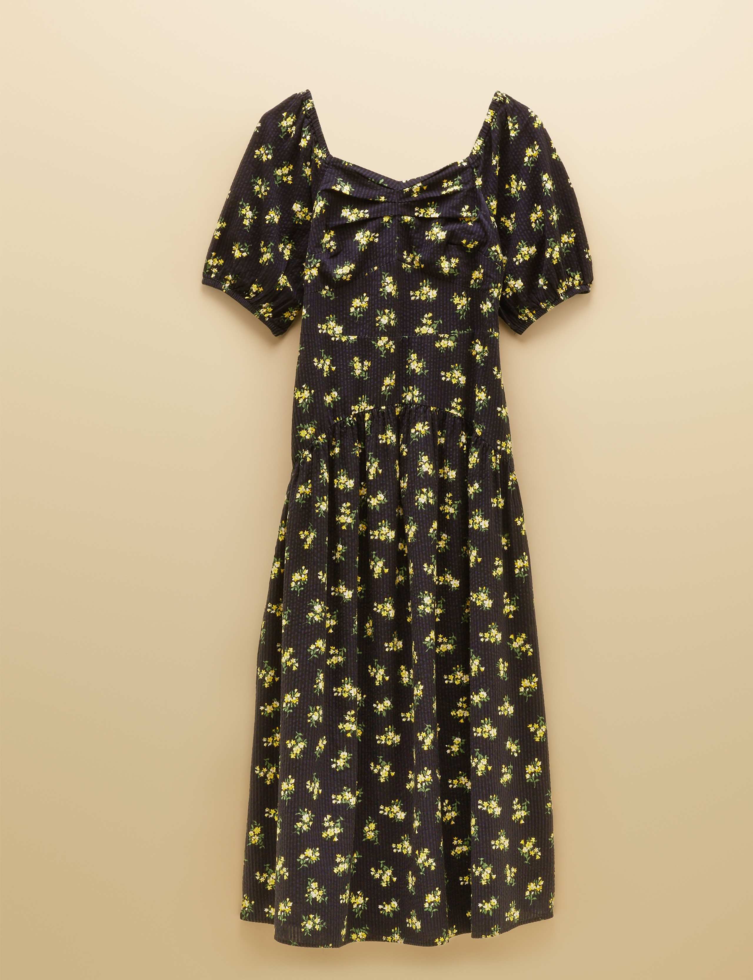 Pure Cotton Floral Square Neck Midi Dress 2 of 6