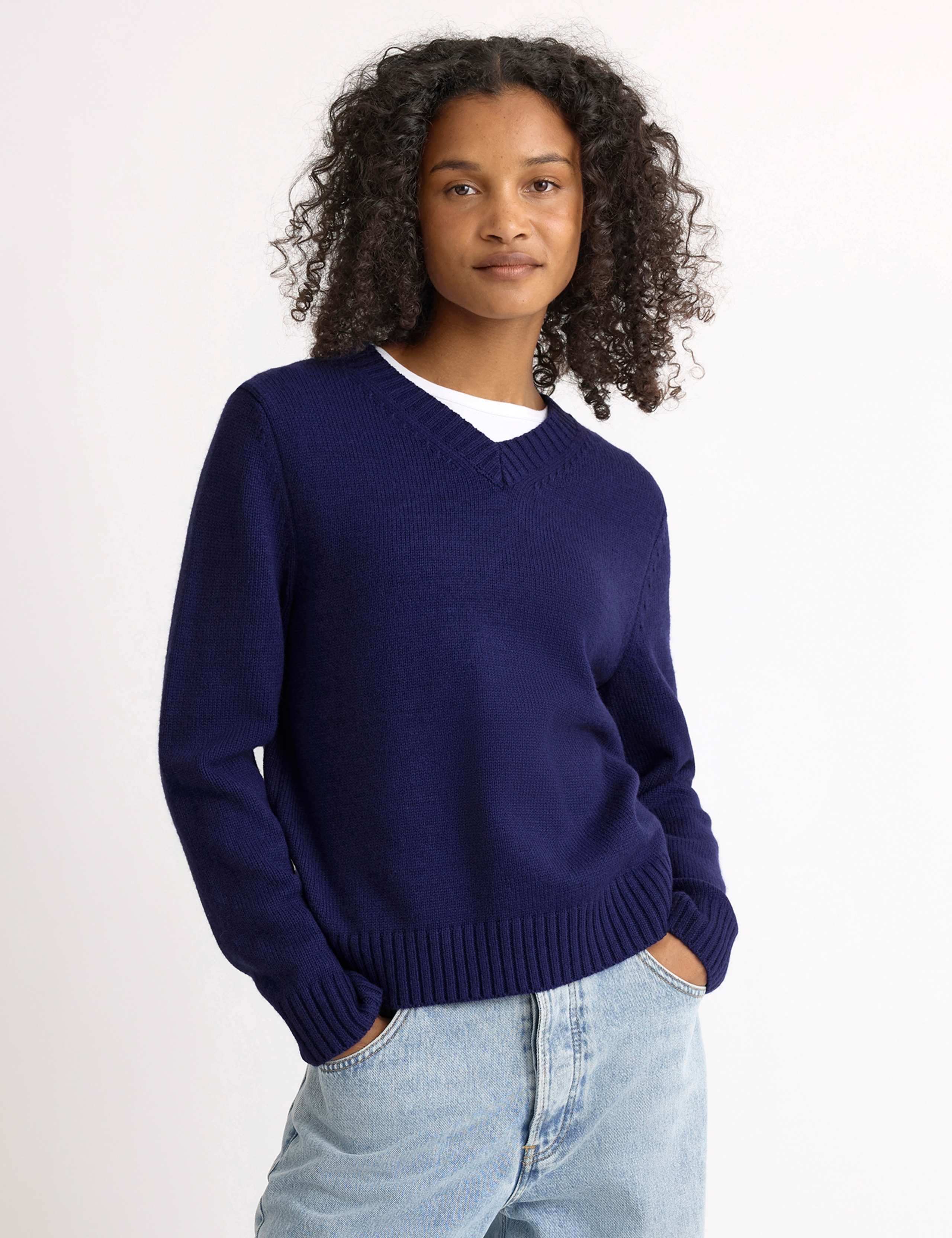V-Neck Jumper with Wool 1 of 4