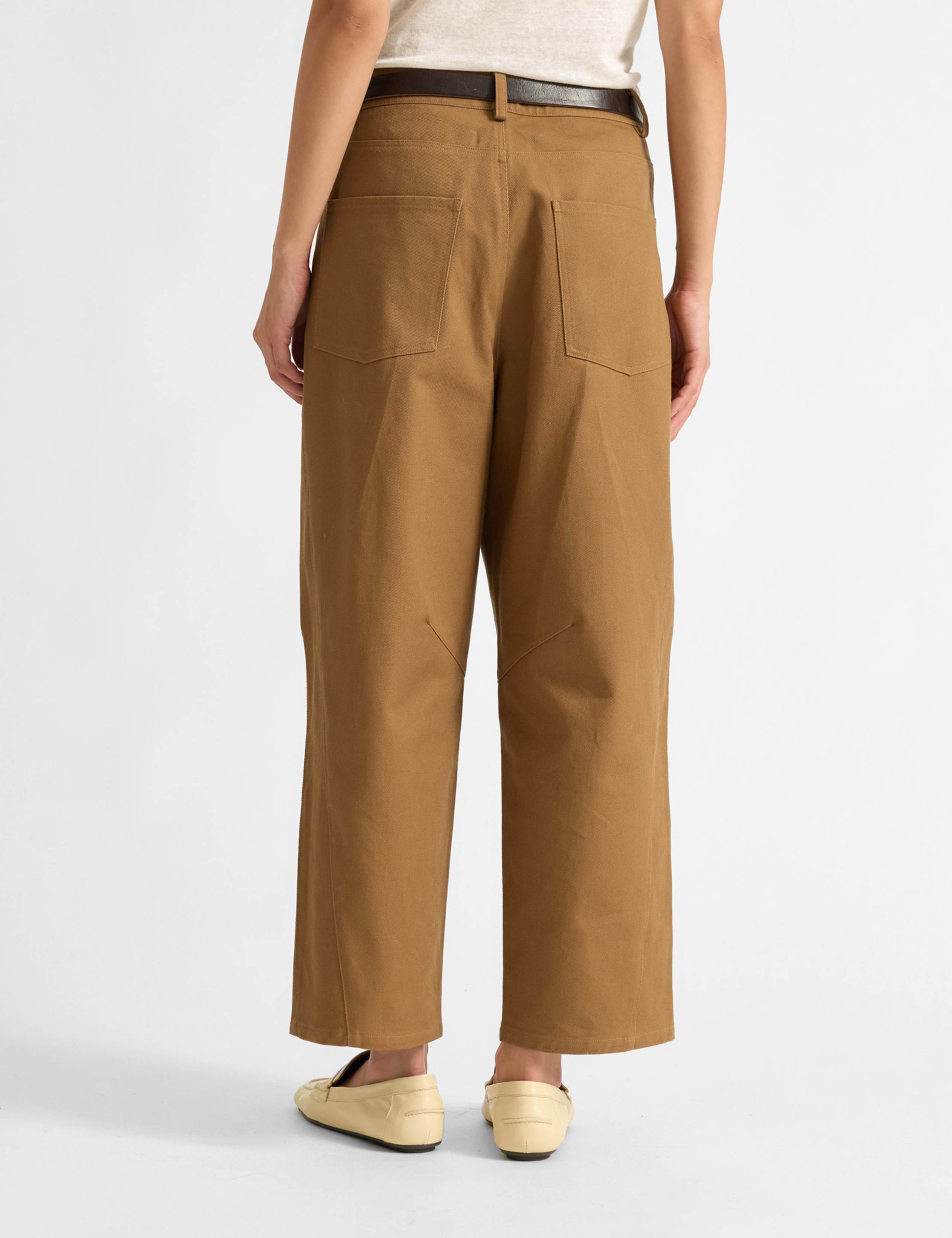 Pure Cotton Barrel Leg Trousers 4 of 5