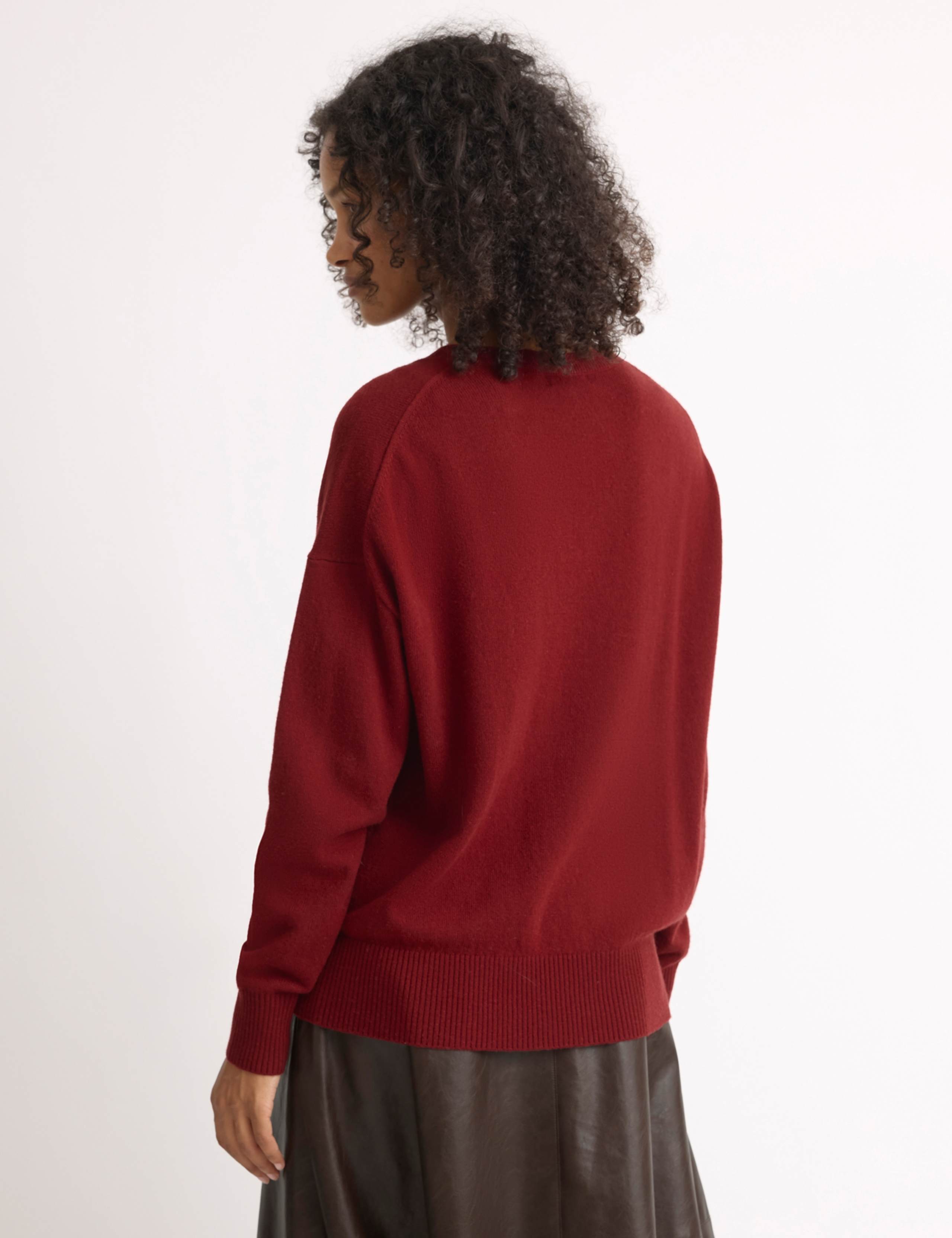 Wool Blend V-Neck Relaxed Jumper 3 of 5