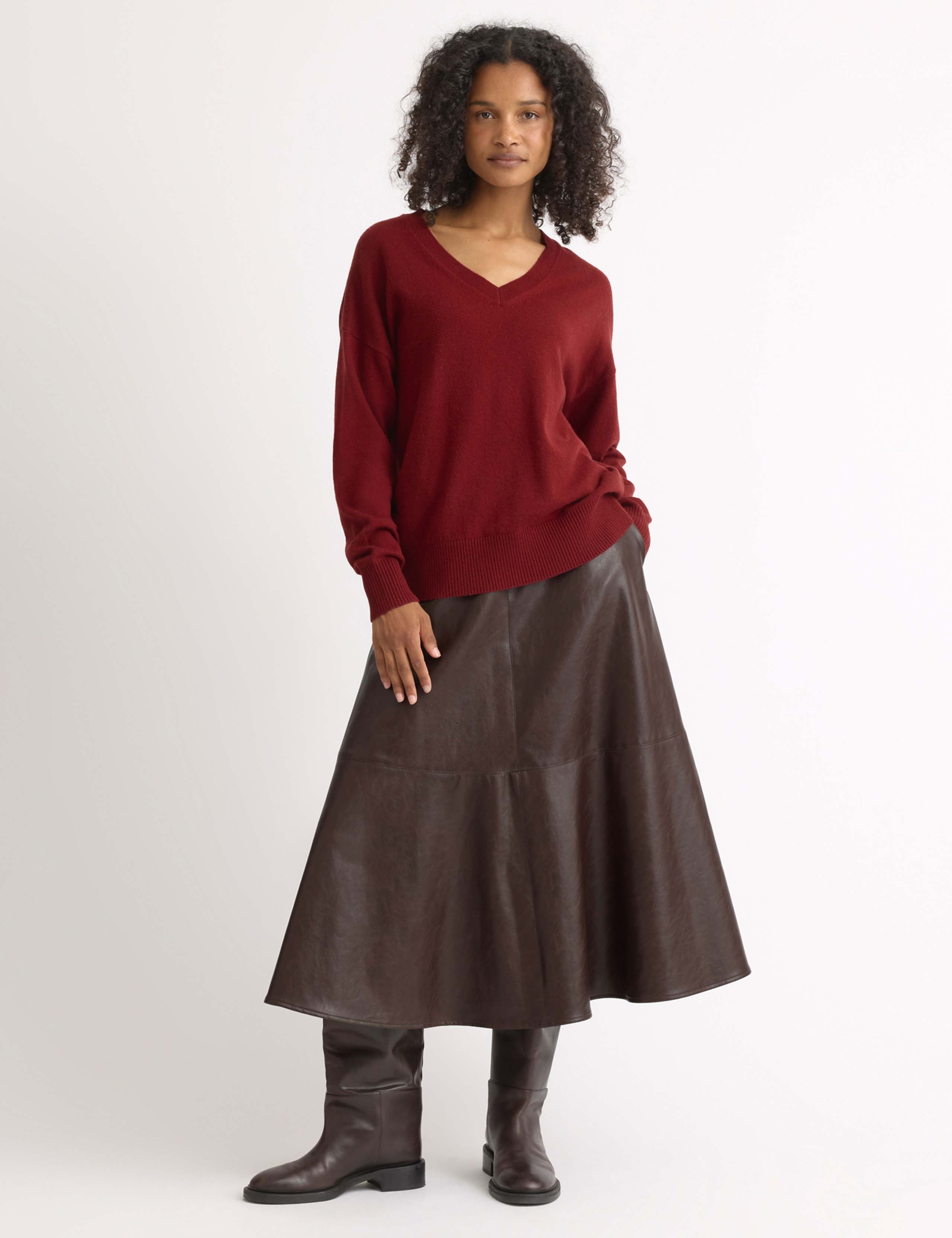 Wool Blend V-Neck Relaxed Jumper 4 of 5