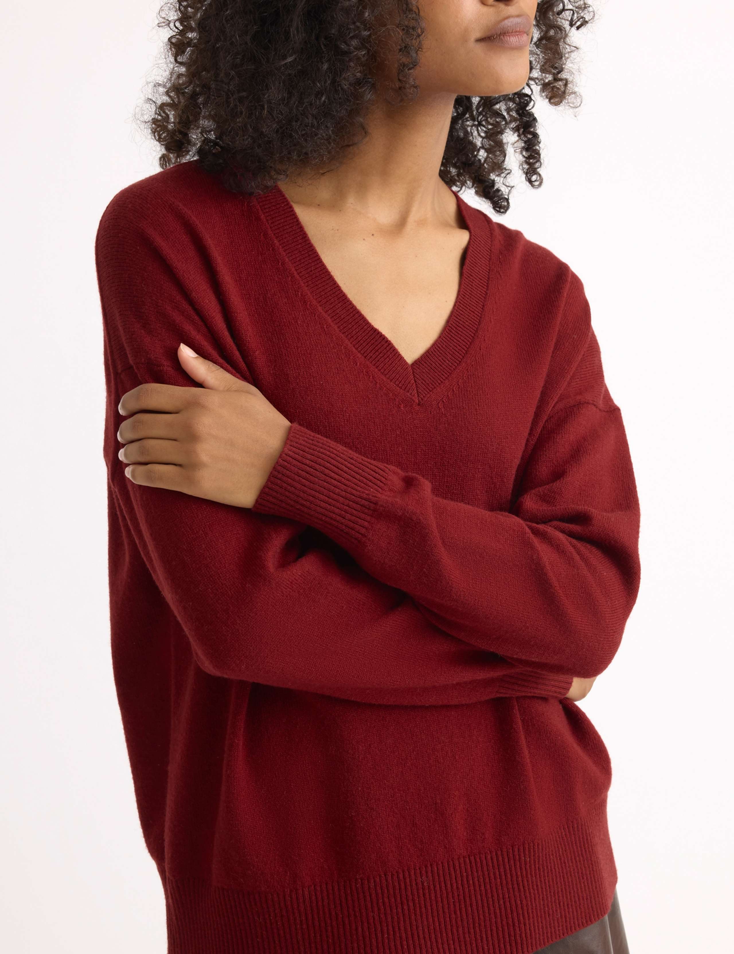 Wool Blend V-Neck Relaxed Jumper 5 of 5