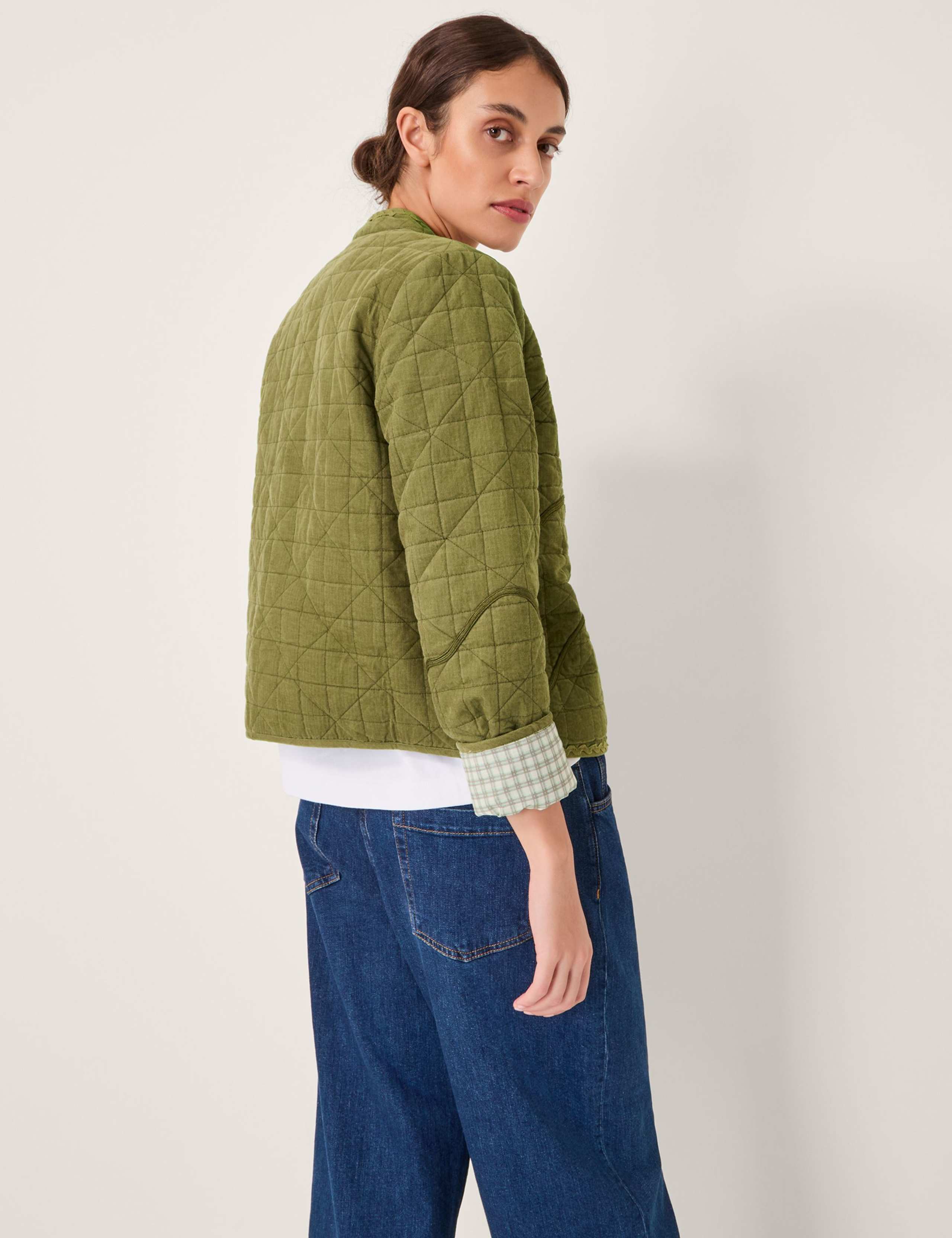 Pure Cotton Cord Quilted Short Jacket 2 of 4