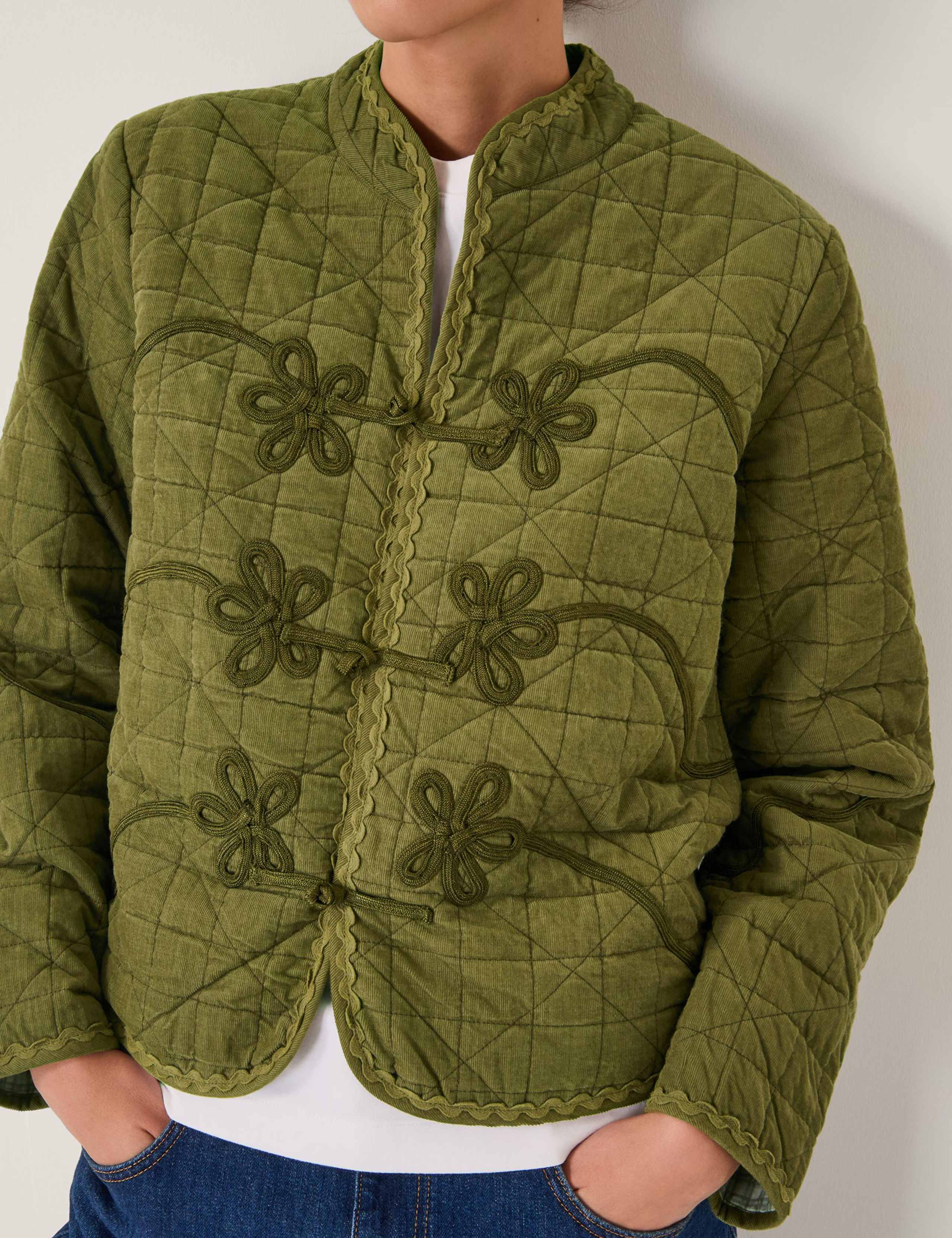 Pure Cotton Cord Quilted Short Jacket 3 of 4