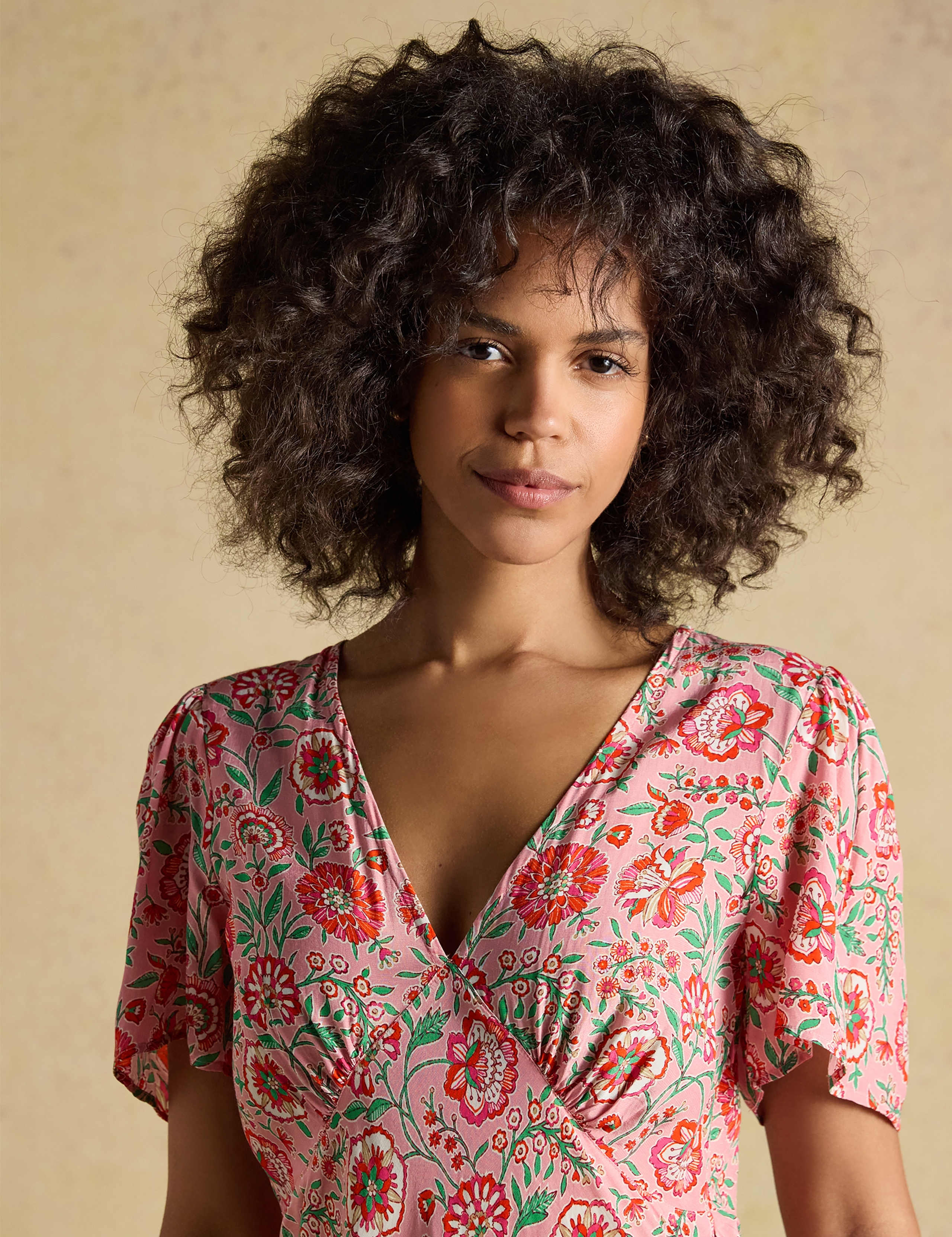 Floral V-Neck Midaxi Tea Dress 6 of 8