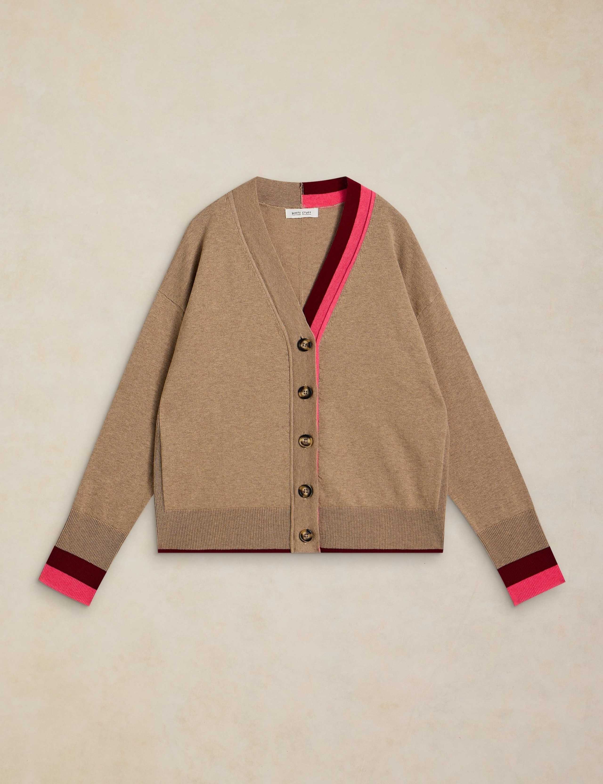 Cotton Rich Cardigan with Merino Wool 2 of 6