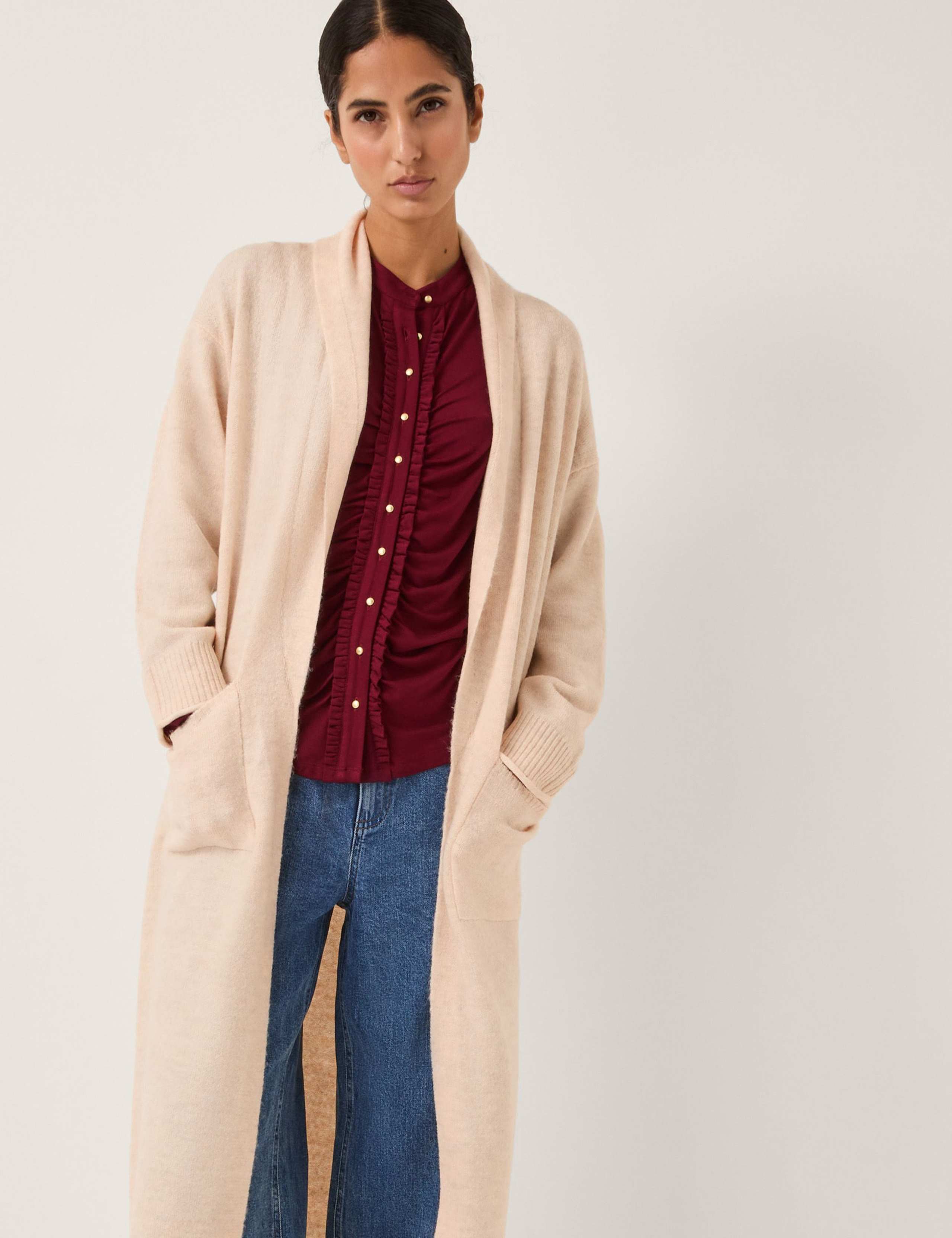 Shawl Collared Longline Cardigan 2 of 4