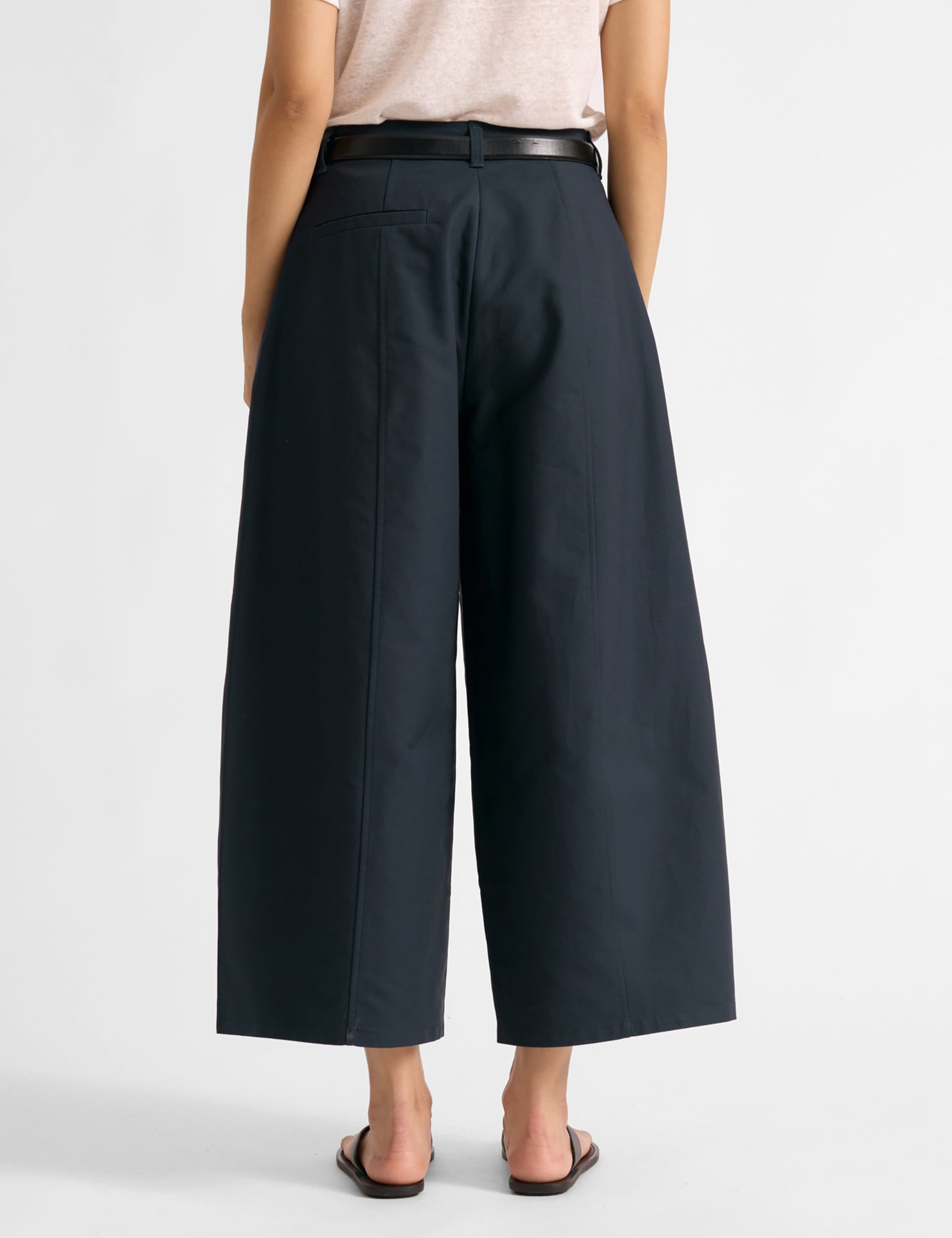 Pure Cotton Barrel Leg Ankle Grazer Chinos 3 of 4