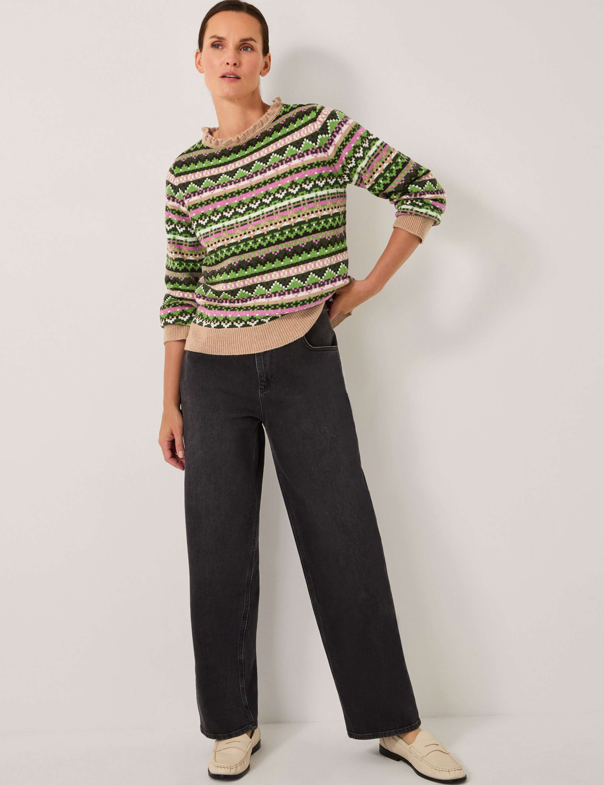 Wool Blend Fair Isle Round Neck Jumper 4 of 5