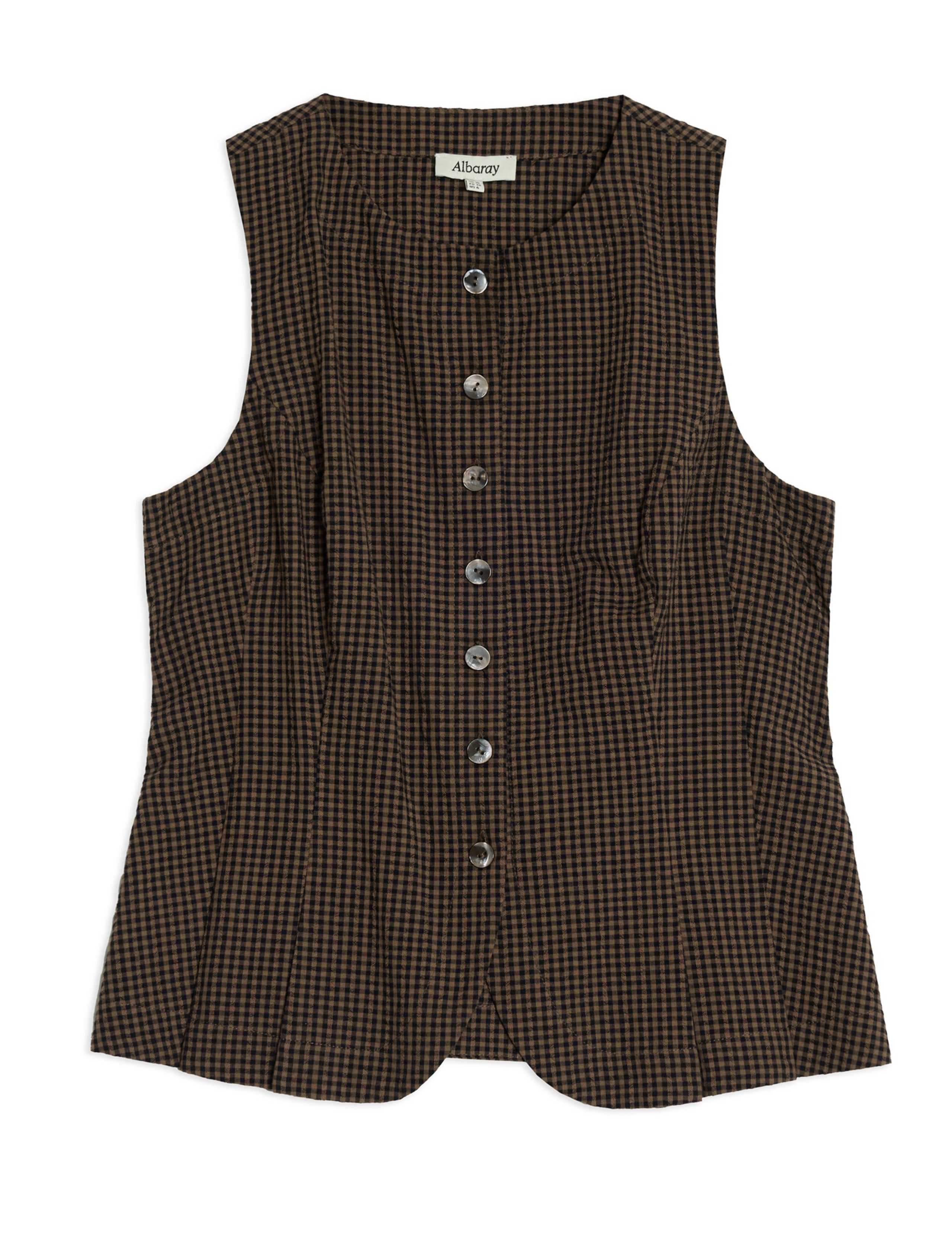 Gingham Cropped Waistcoat 2 of 6