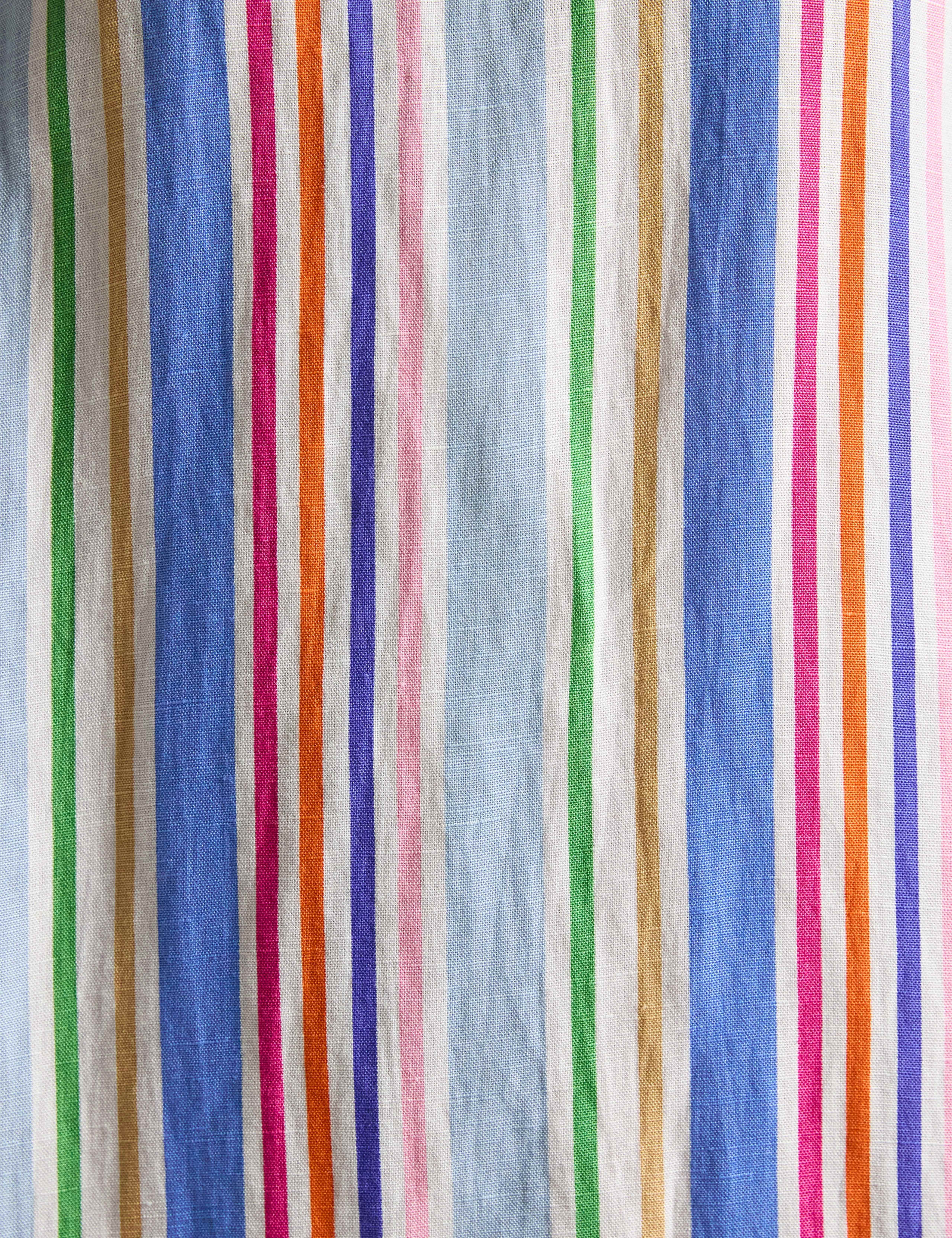 Linen Blend Striped Shift Dress 10 of 10