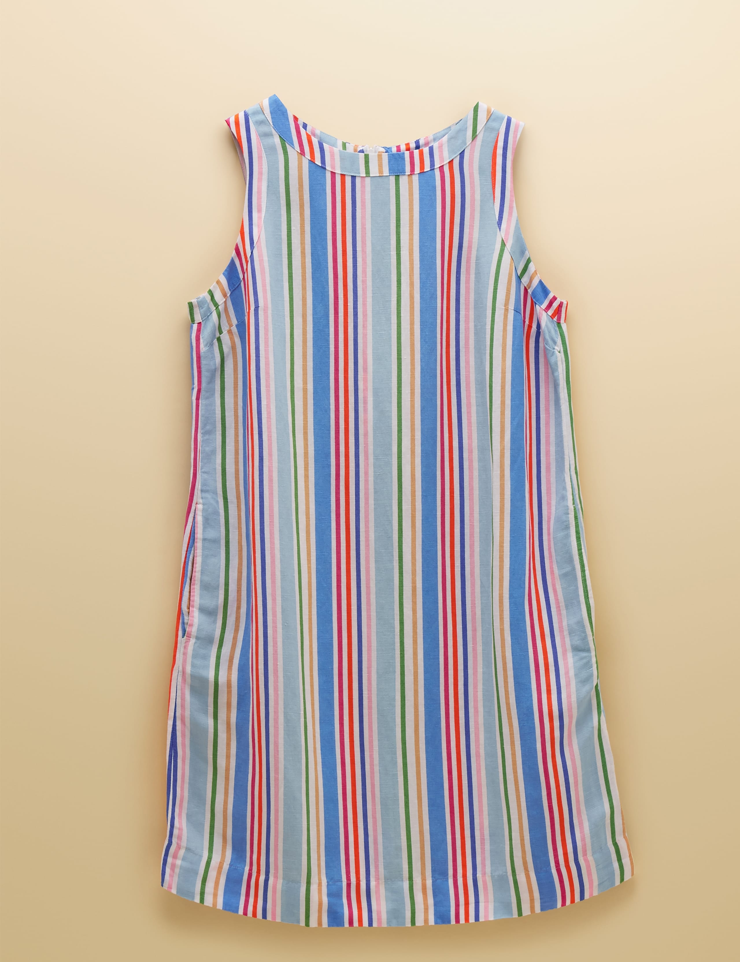 Linen Blend Striped Shift Dress 2 of 10