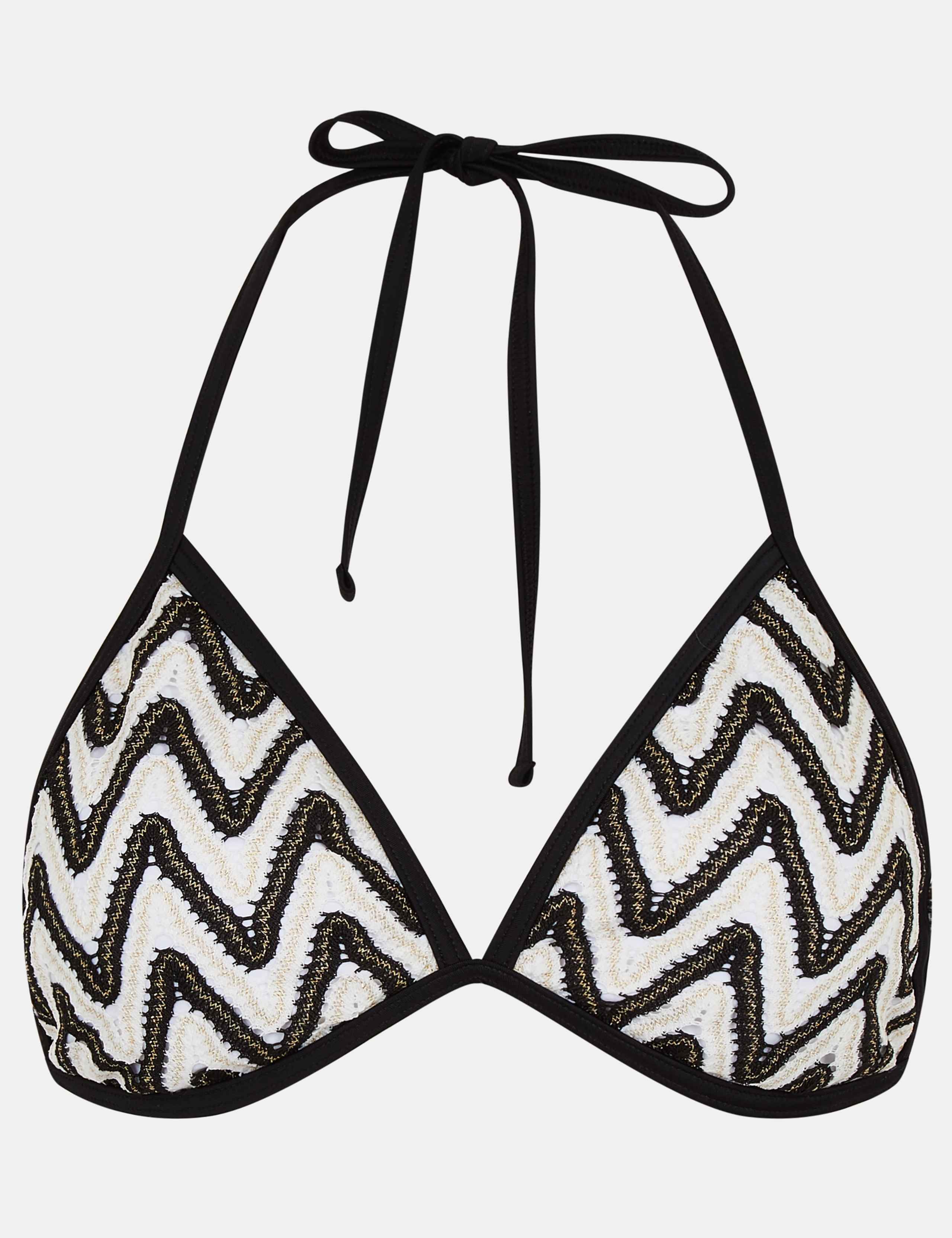 Monochrome Padded Triangle Bikini Top 2 of 5