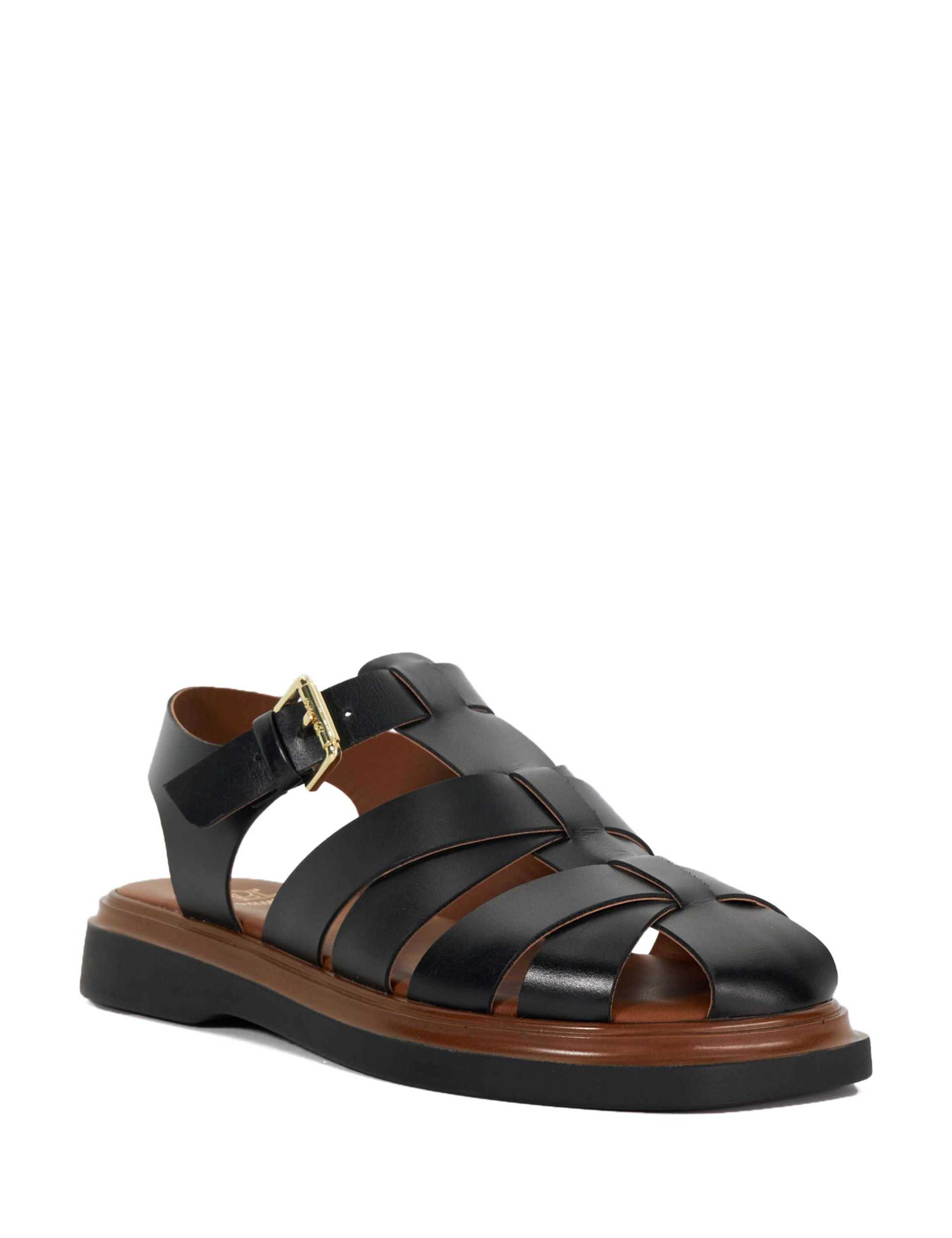 Leather Ankle Strap Fisherman Sandlas 3 of 5